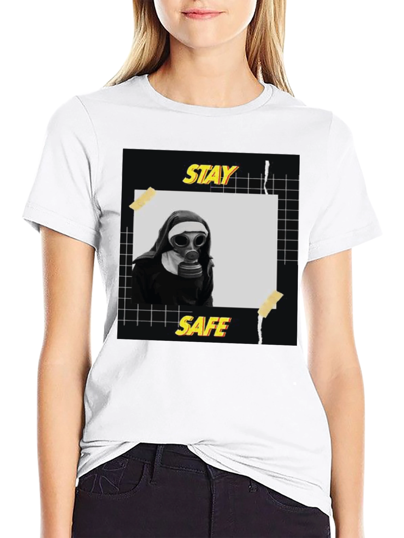 Stay Safe Graphic Tee - Unisex Black T-Shirt
