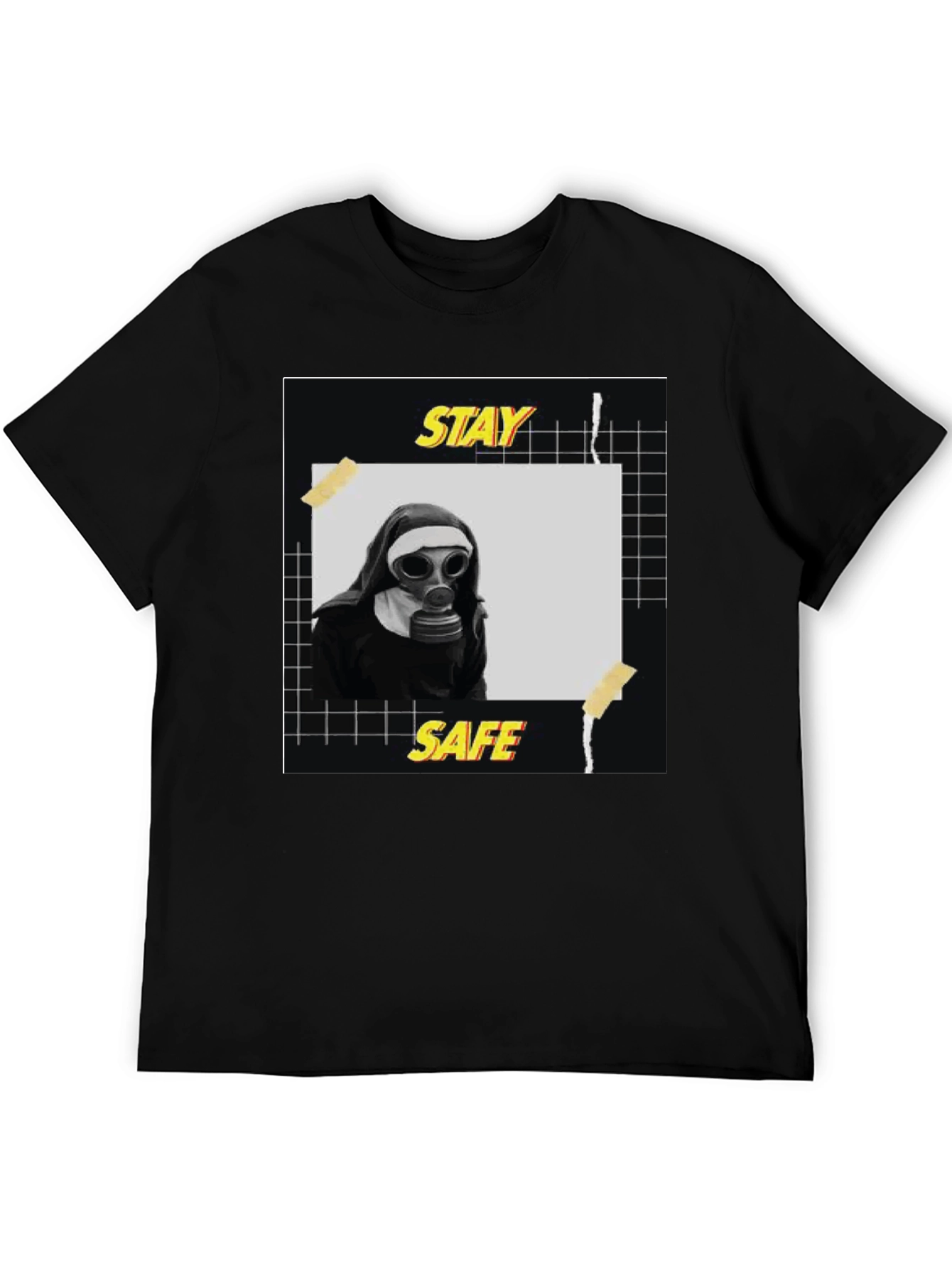 Stay Safe Graphic Tee - Unisex Black T-Shirt