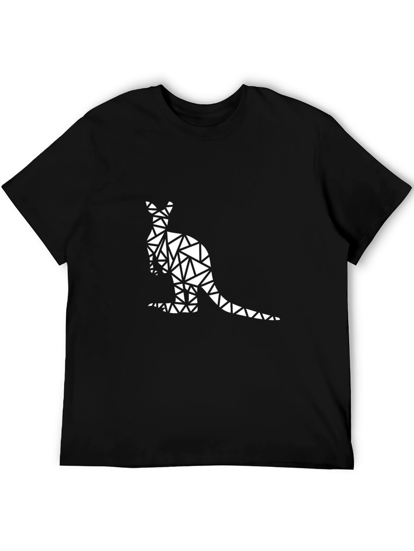 Geometric Kangaroo Graphic Tee - Modern Style