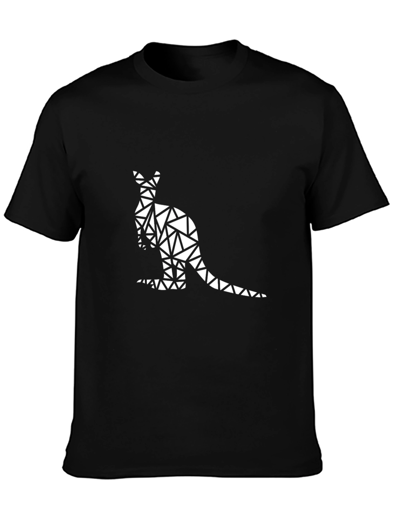 Geometric Kangaroo Graphic Tee - Modern Style