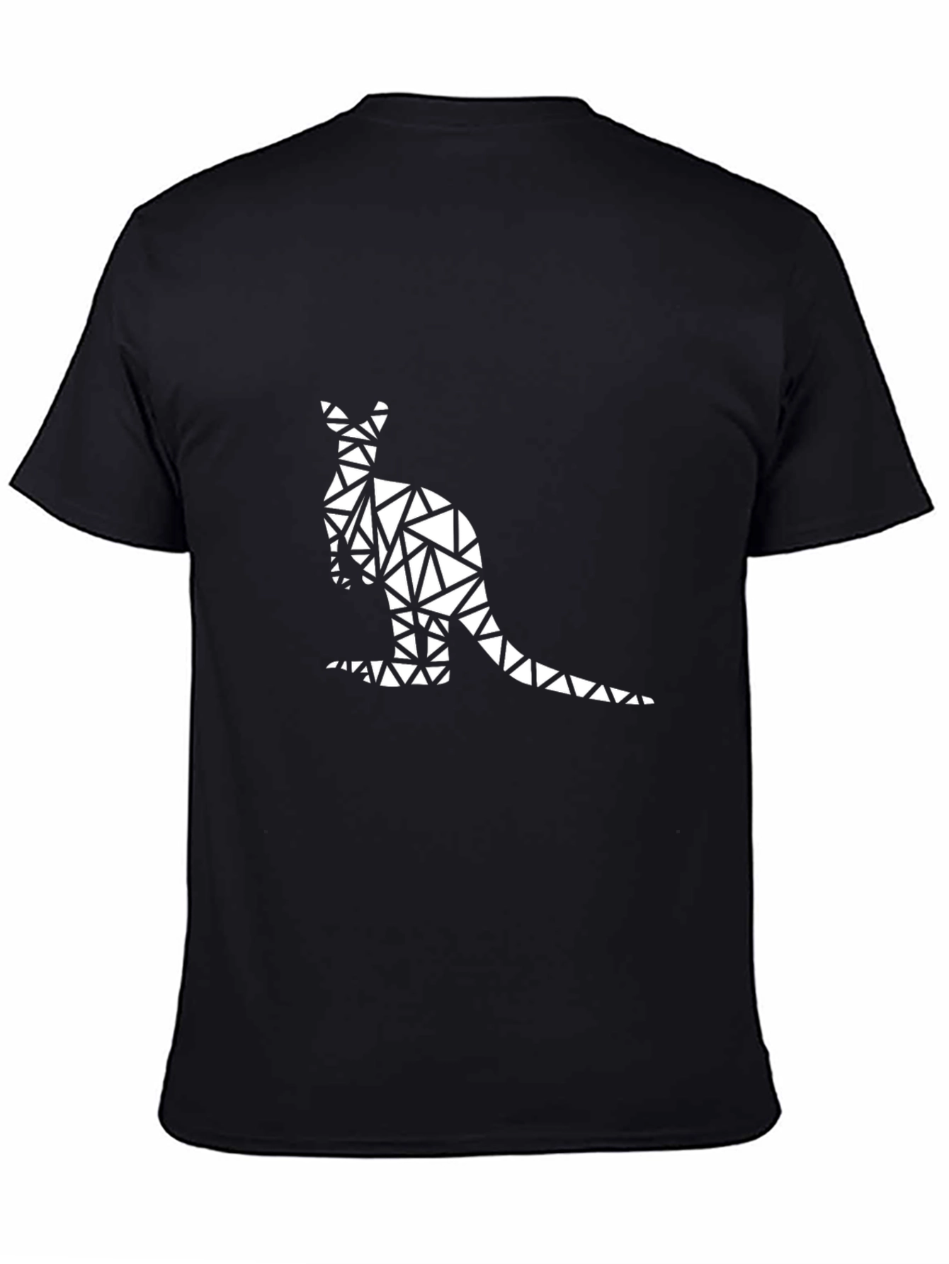 Geometric Kangaroo Graphic Tee - Modern Style