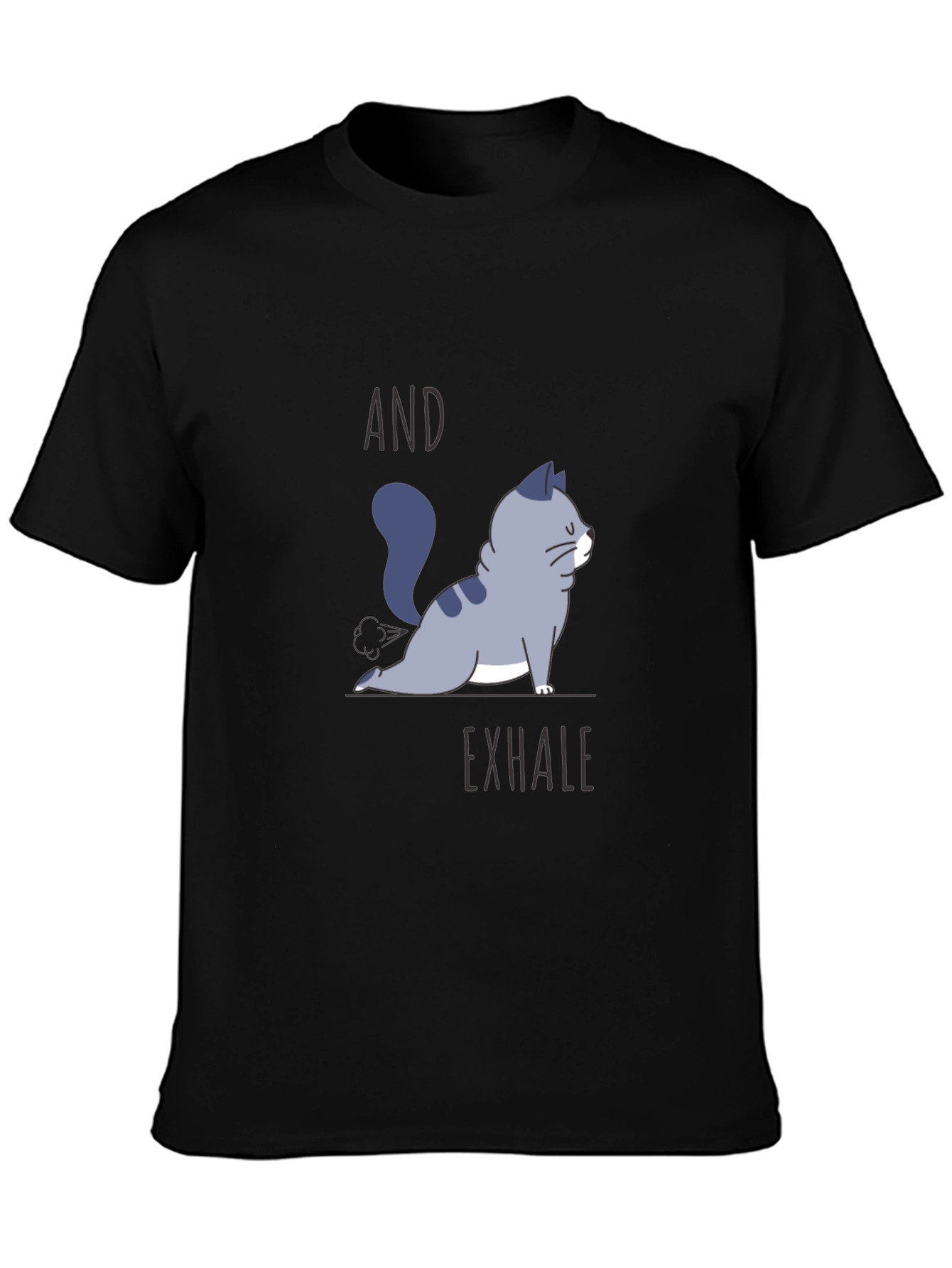 Yoga Cat T-Shirt - And Exhale Graphic Tee