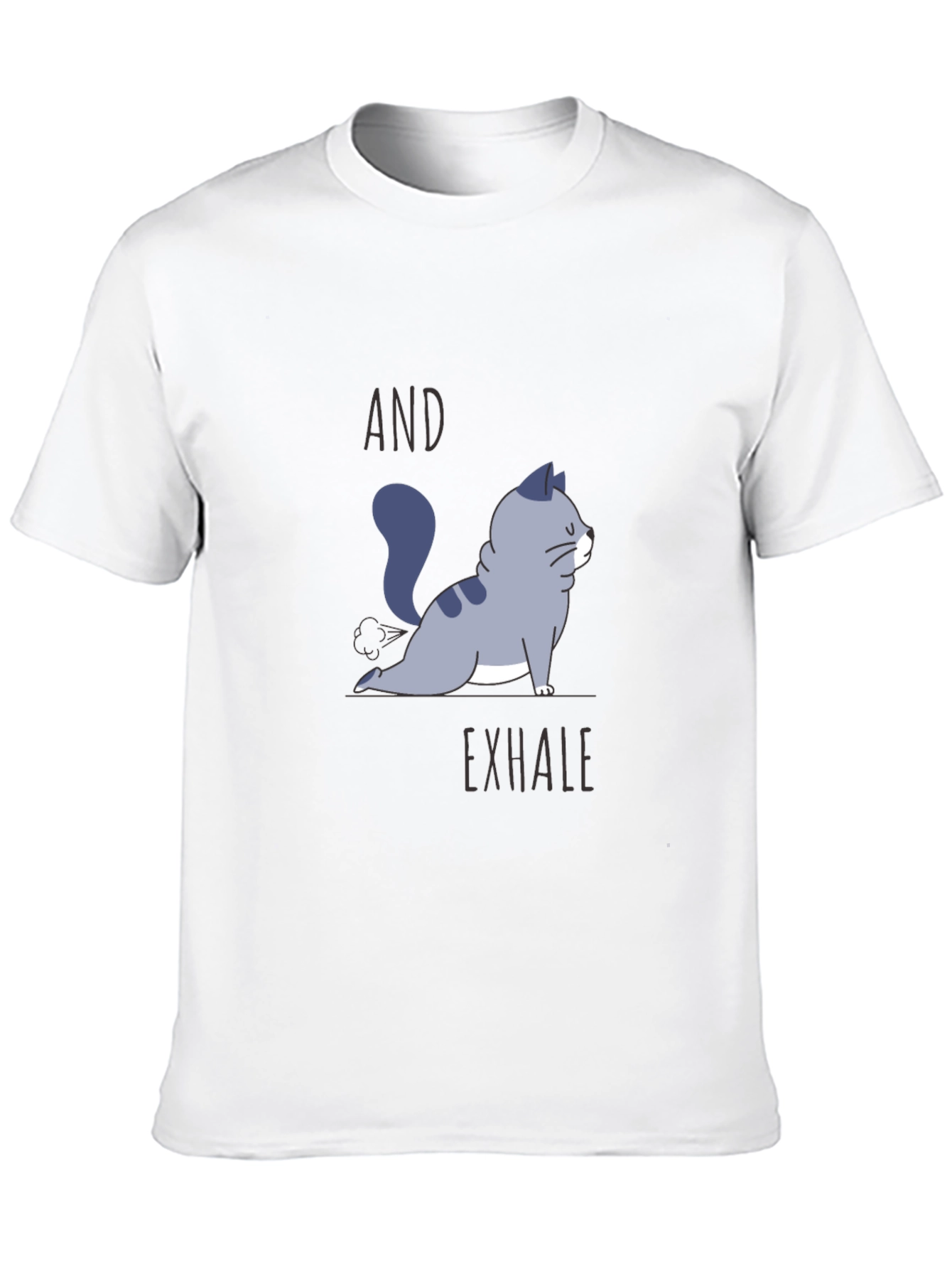 Yoga Cat T-Shirt - And Exhale Graphic Tee