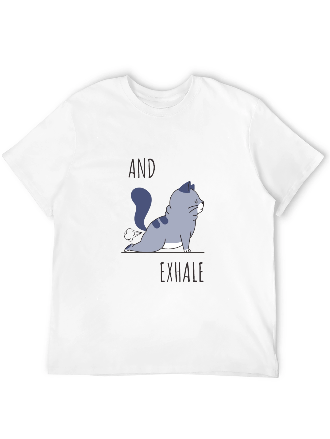 Yoga Cat T-Shirt - And Exhale Graphic Tee