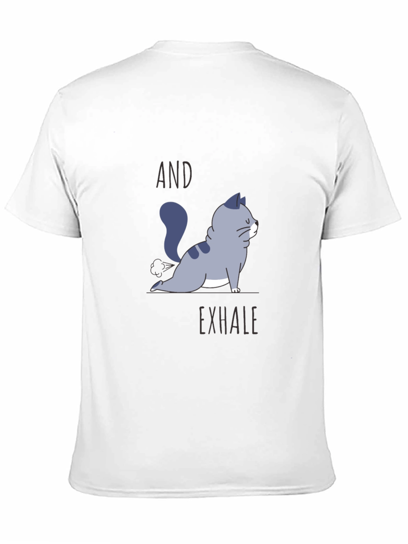 Yoga Cat T-Shirt - And Exhale Graphic Tee
