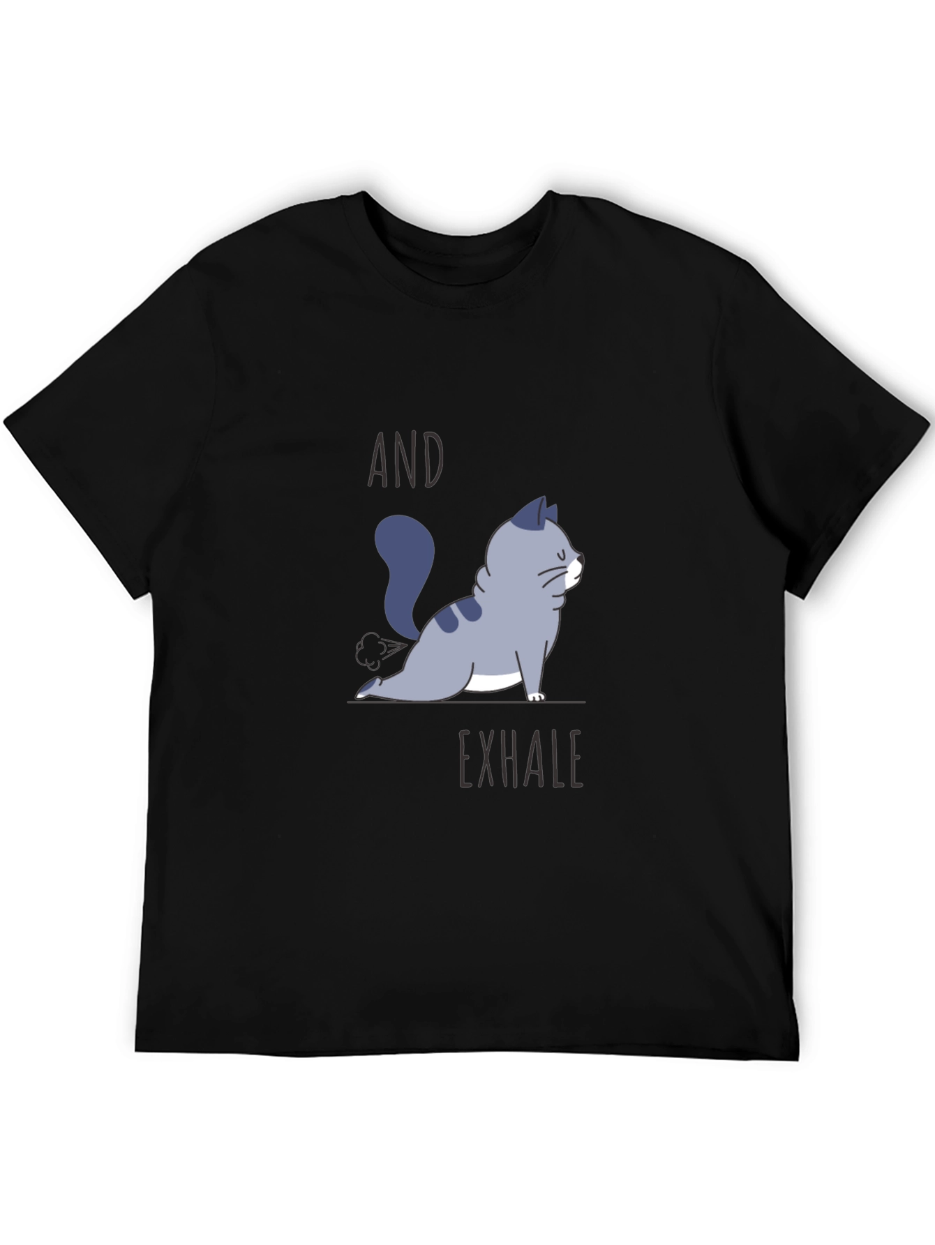 Yoga Cat T-Shirt - And Exhale Graphic Tee