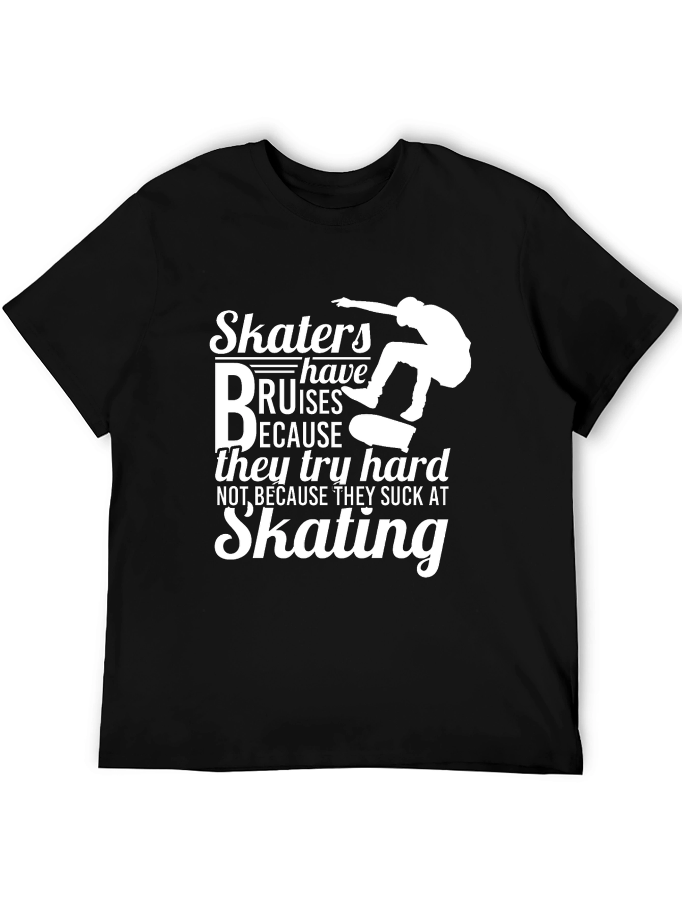 Skater Bruises Graphic Tee - Black Unisex Shirt