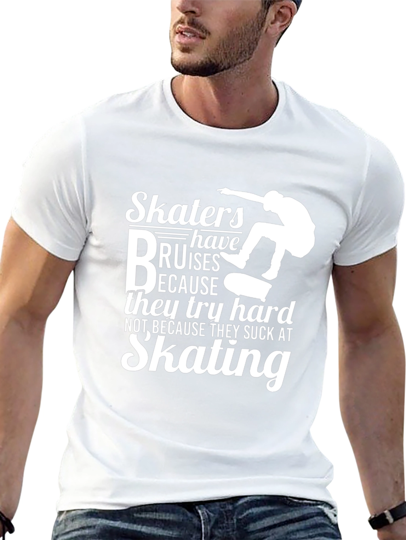 Skater Bruises Graphic Tee - Black Unisex Shirt