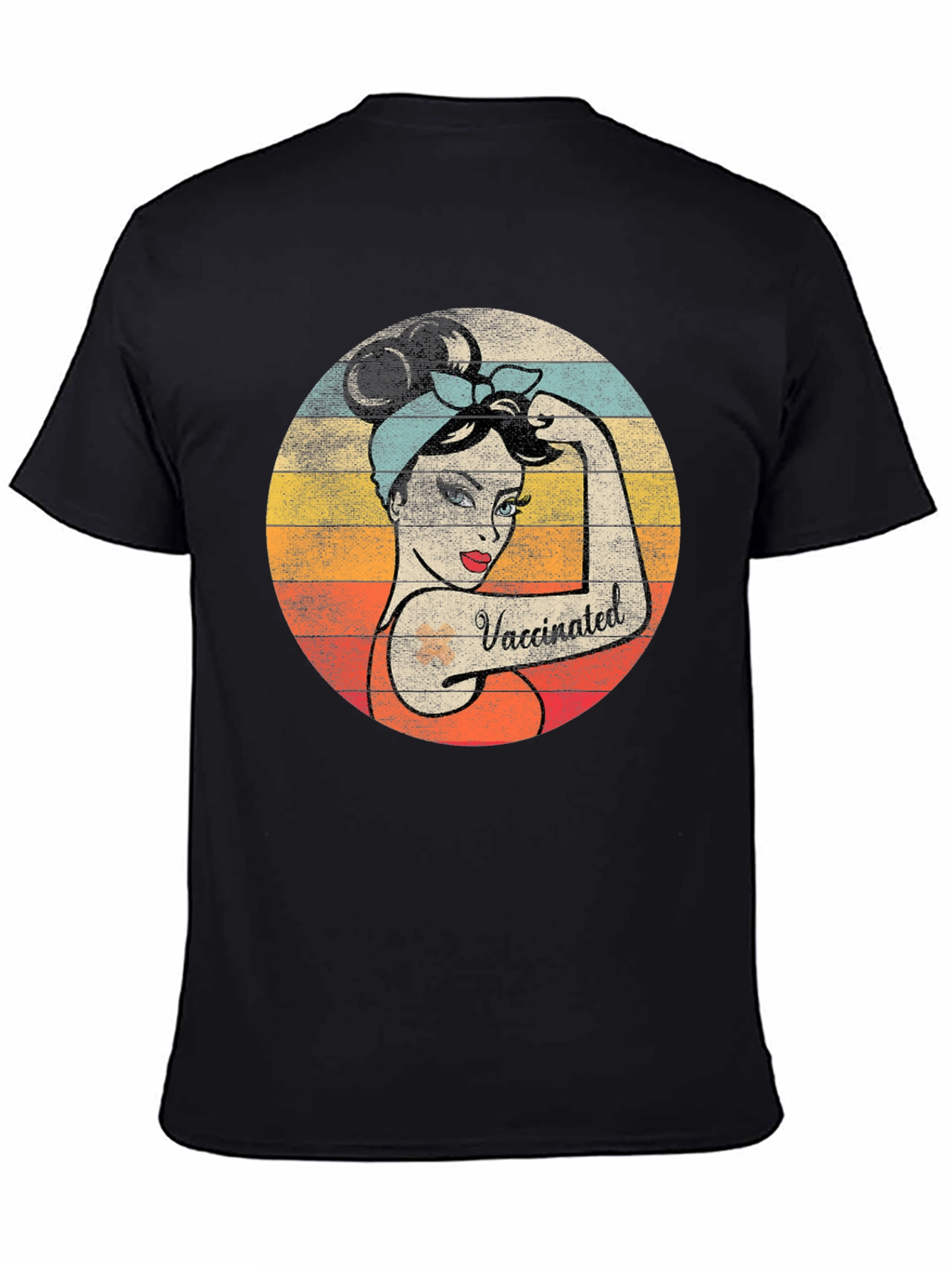 Retro Vaccinated Woman T-Shirt