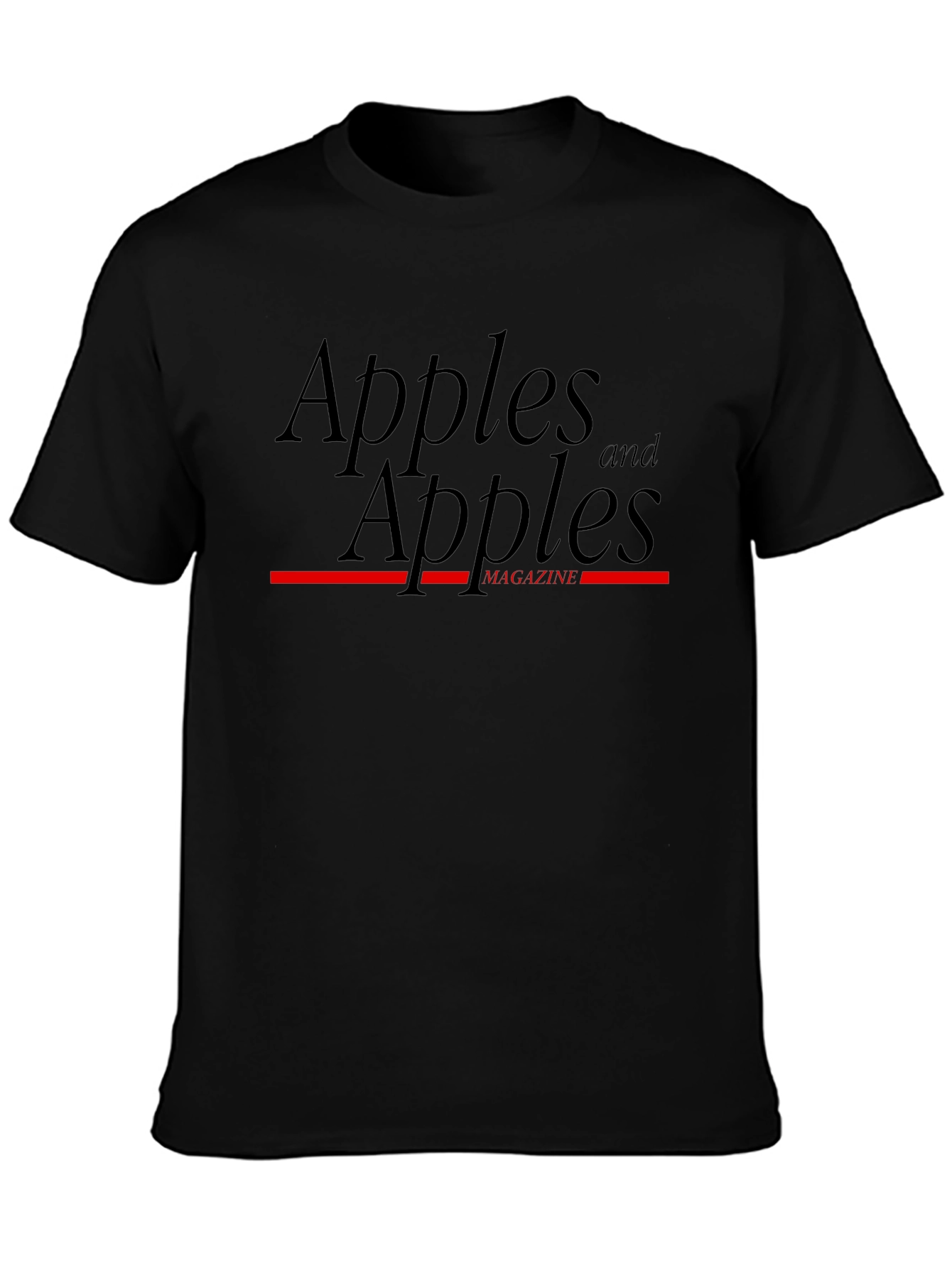 Apples and Apples Magazine Black T-Shirt
