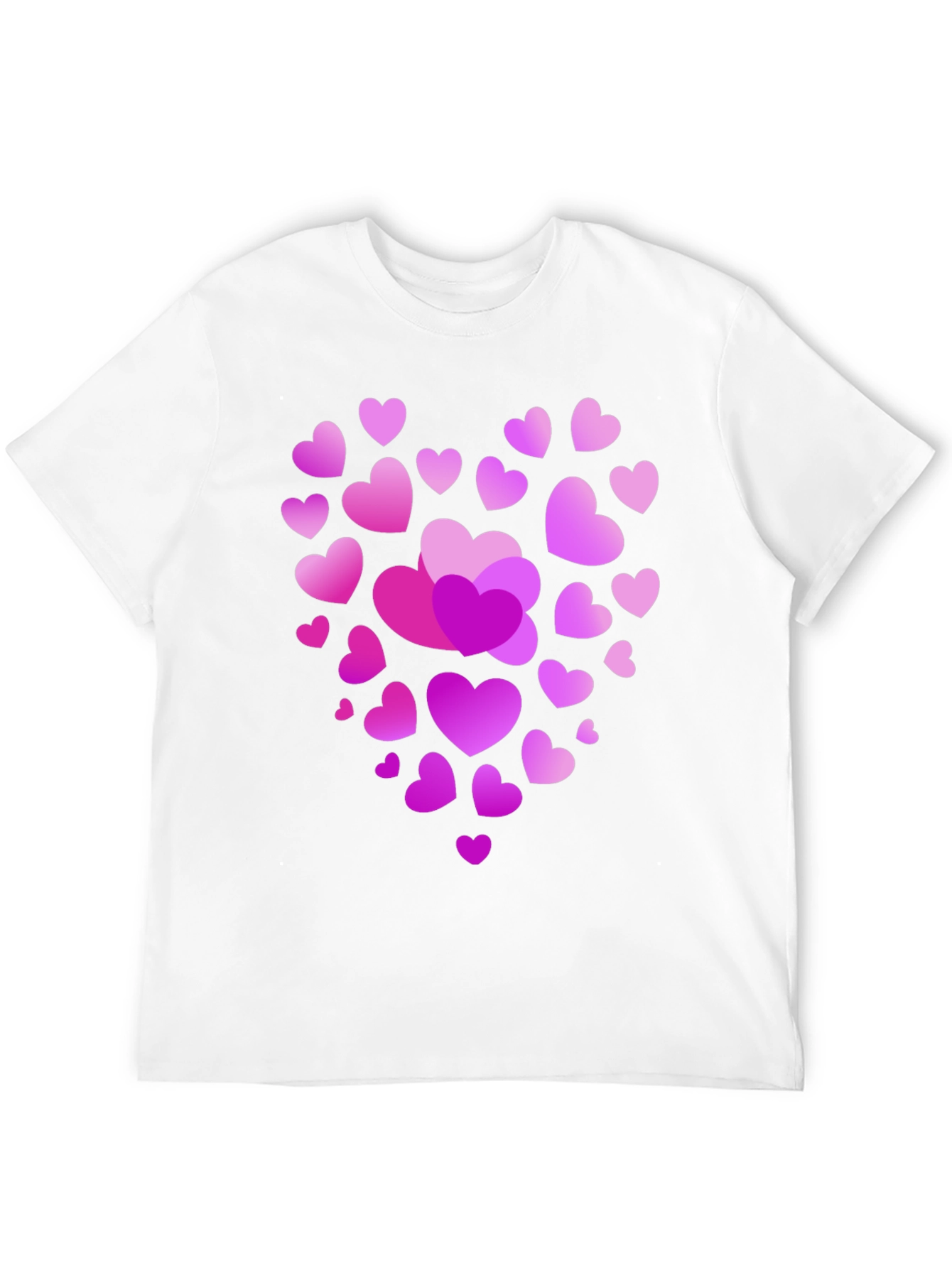 Heart Print Black T-Shirt