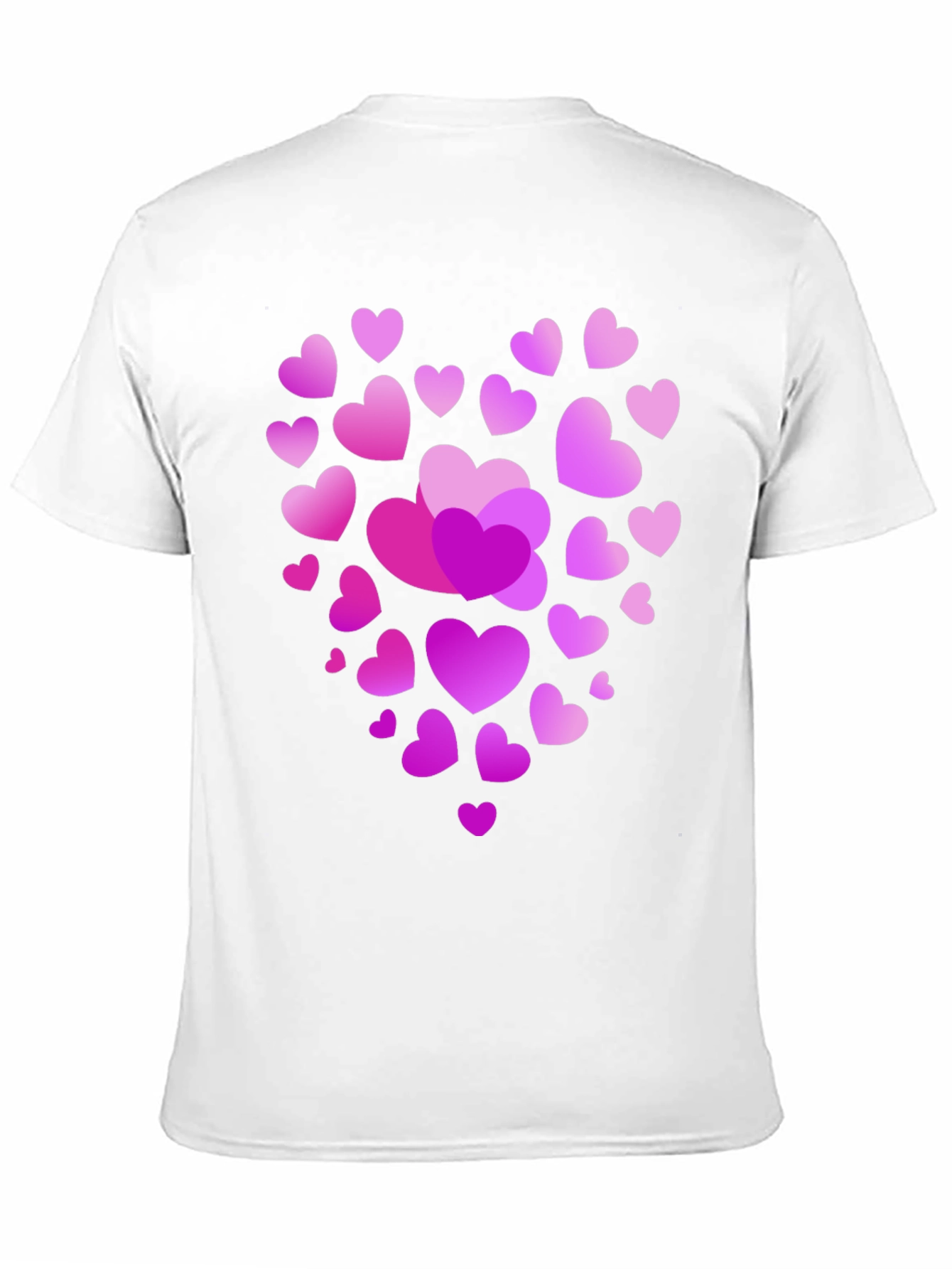 Heart Print Black T-Shirt