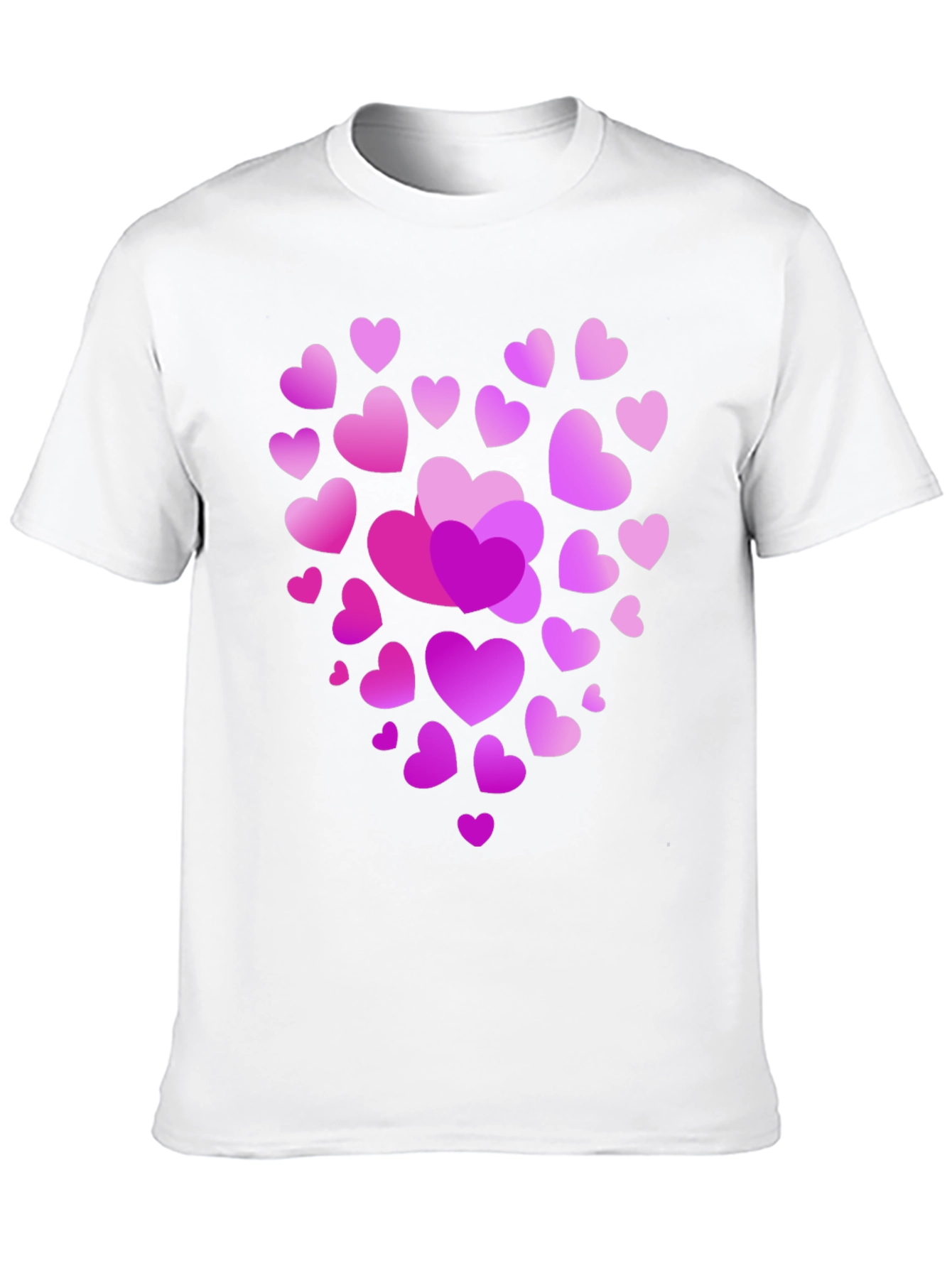 Heart Print Black T-Shirt