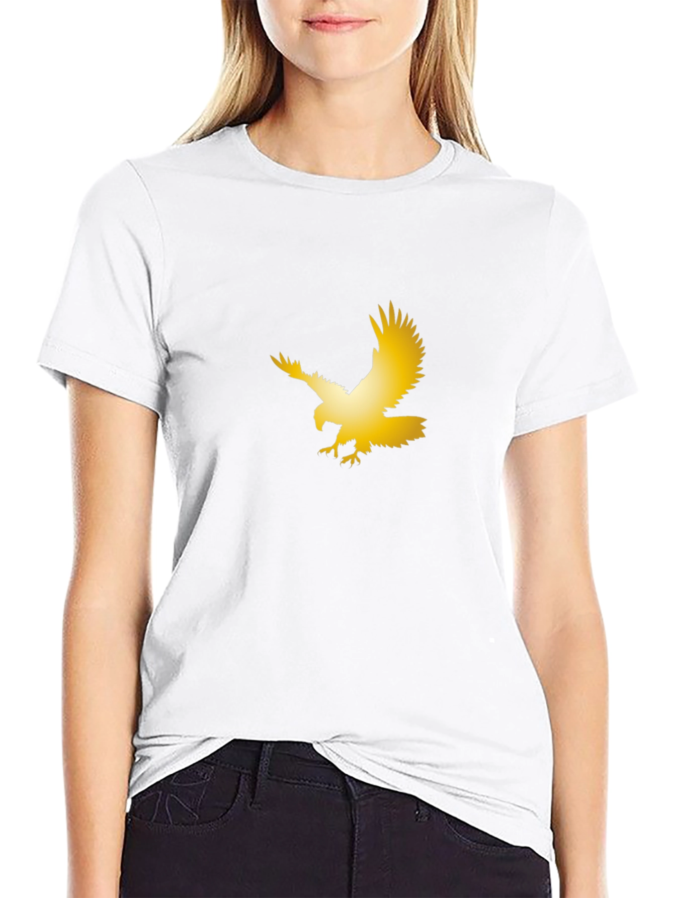 Golden Eagle Graphic Black T-Shirt