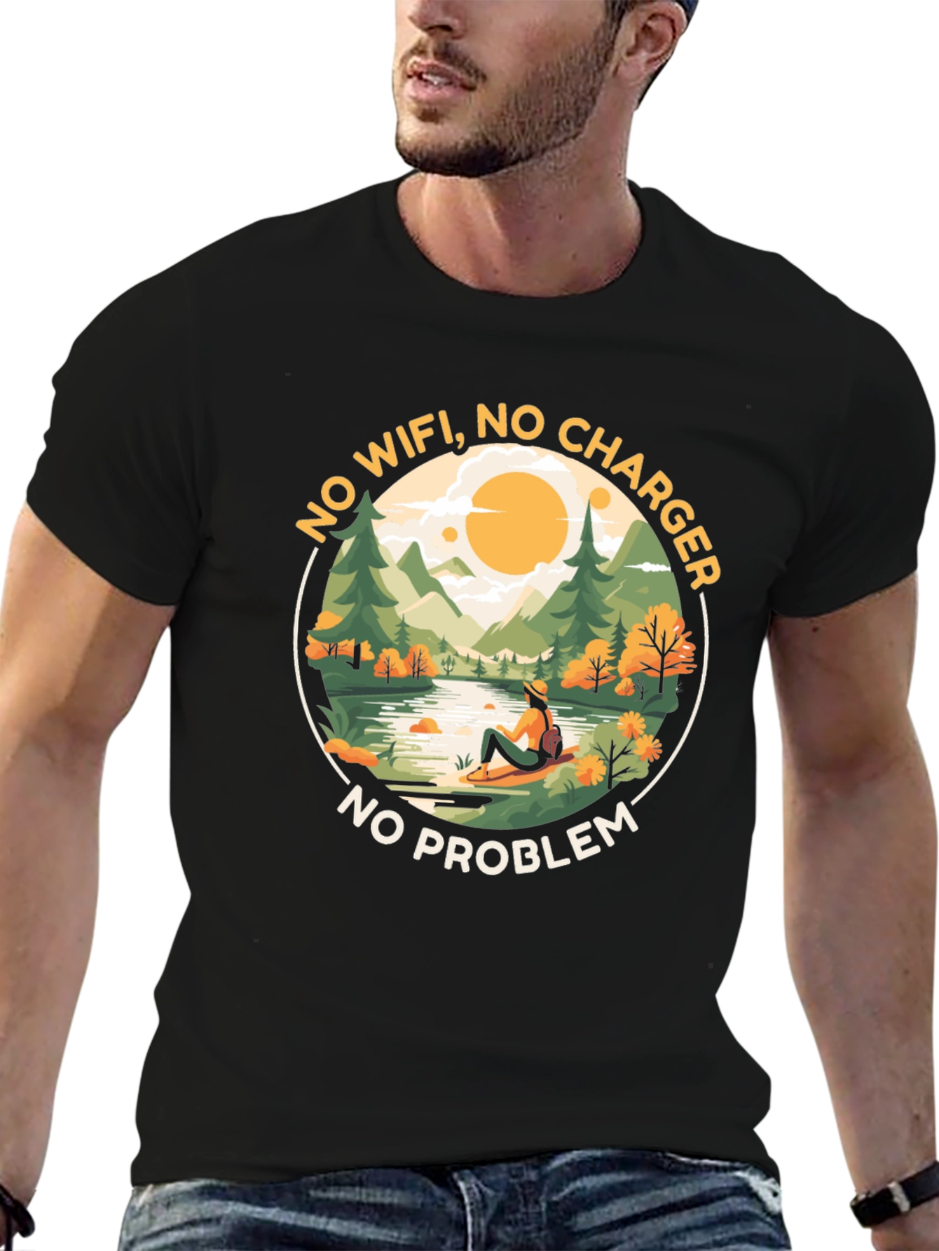 No WiFi No Charger No Problem Graphic Tee