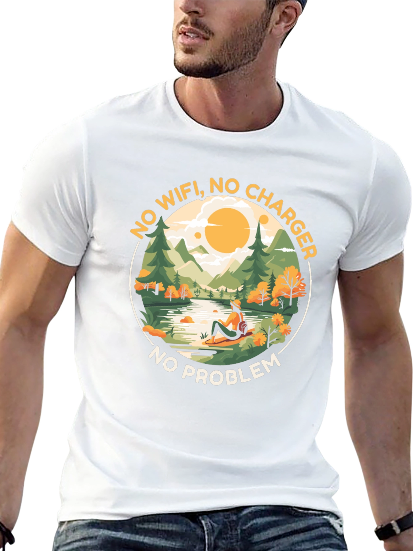 No WiFi No Charger No Problem Graphic Tee