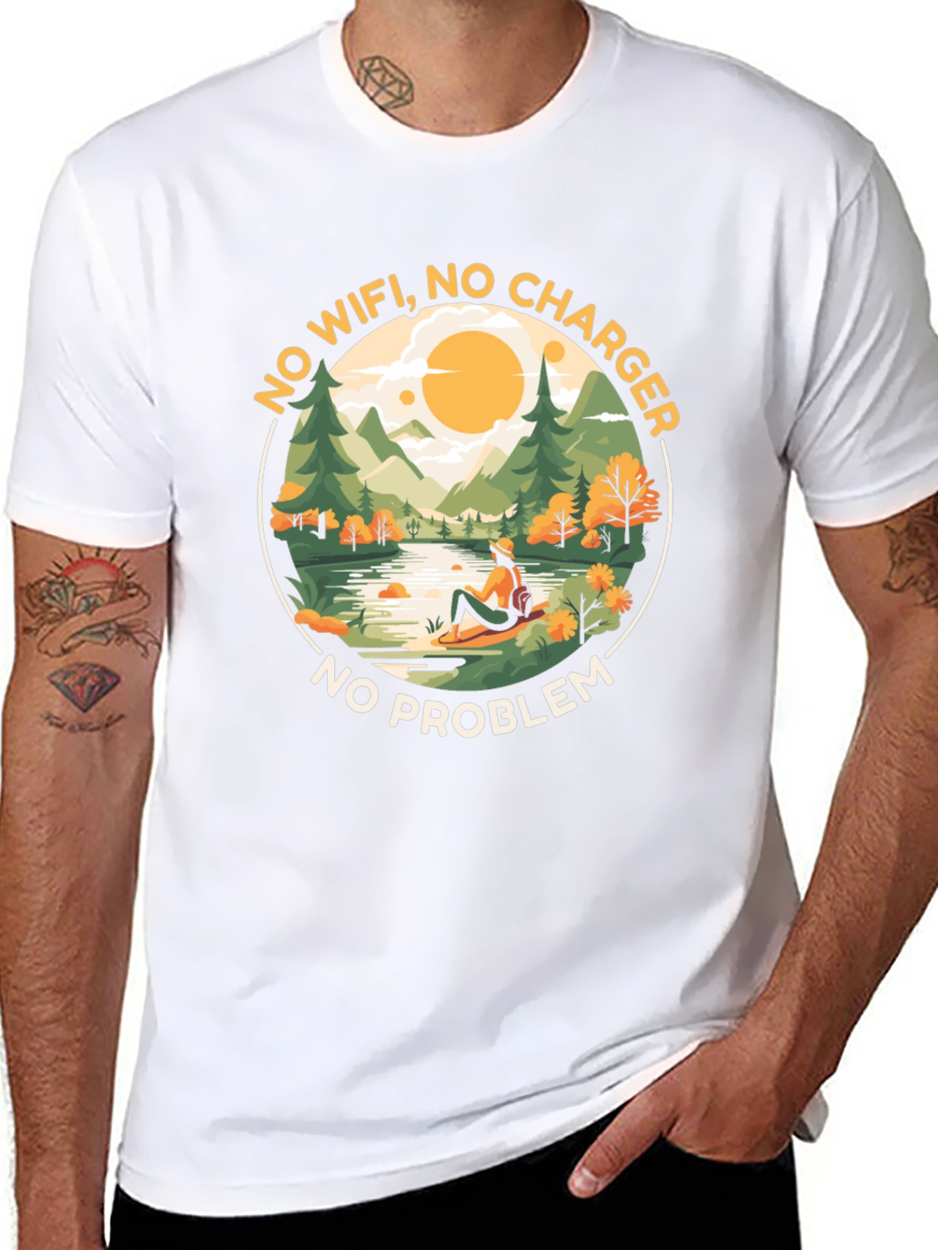 No WiFi No Charger No Problem Graphic Tee