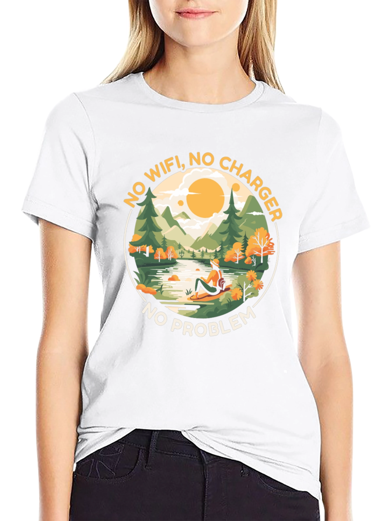 No WiFi No Charger No Problem Graphic Tee