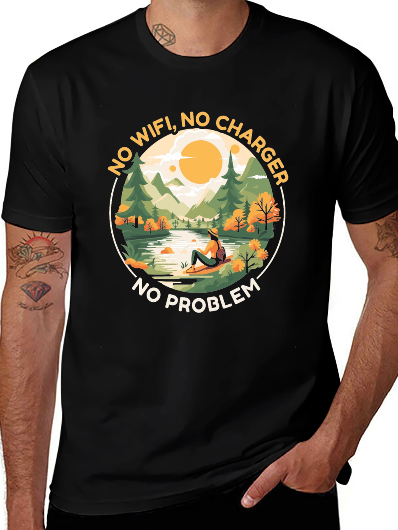 No WiFi No Charger No Problem Graphic Tee