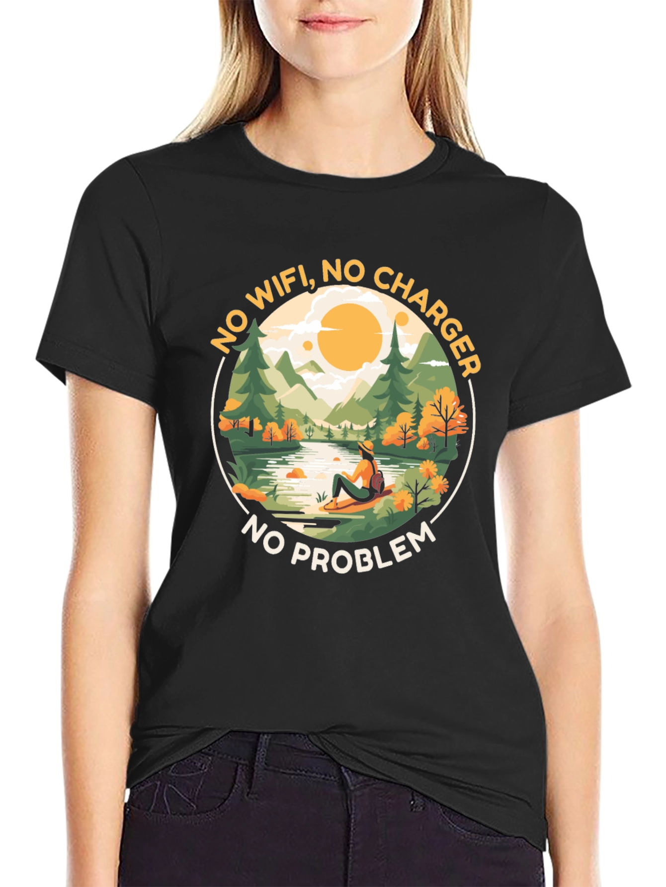 No WiFi No Charger No Problem Graphic Tee