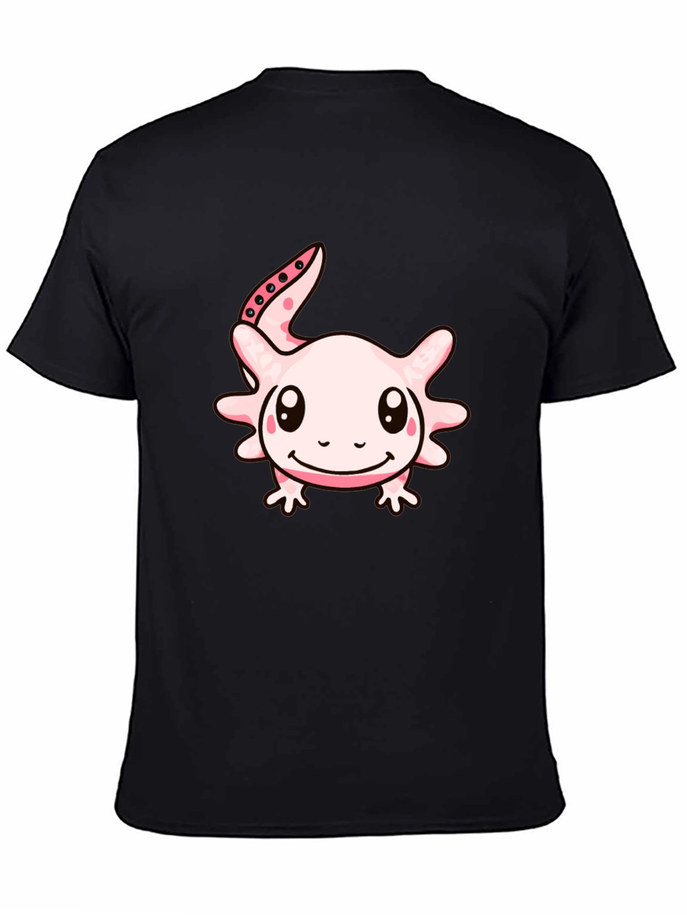 Axolotl Cartoon T-Shirt - Black