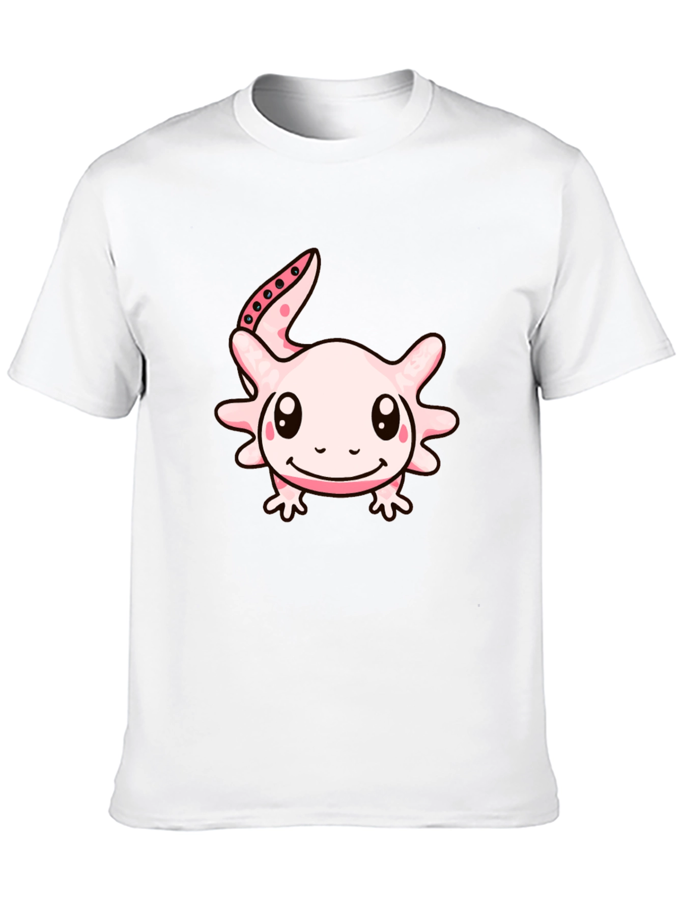 Axolotl Cartoon T-Shirt - Black