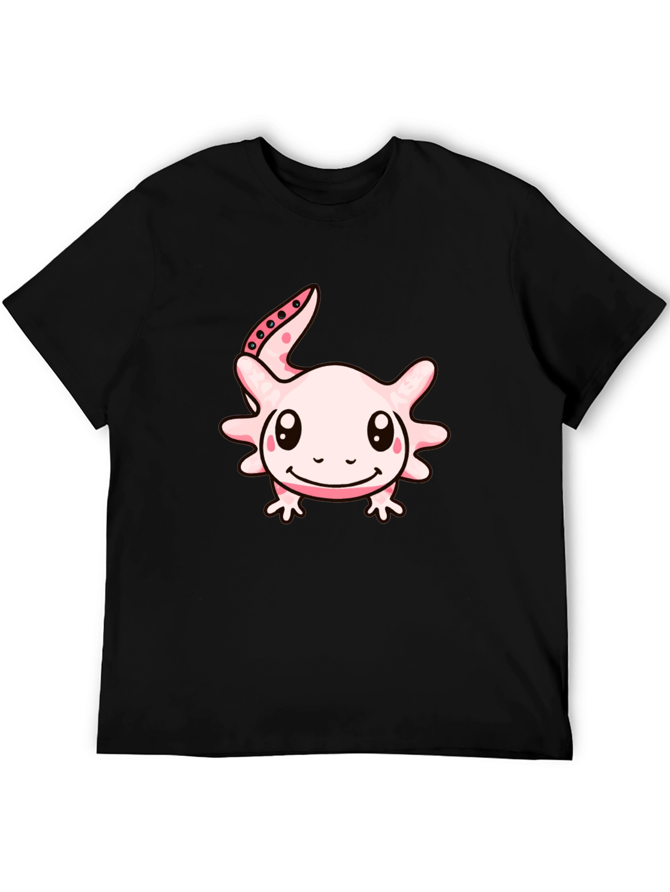 Axolotl Cartoon T-Shirt - Black