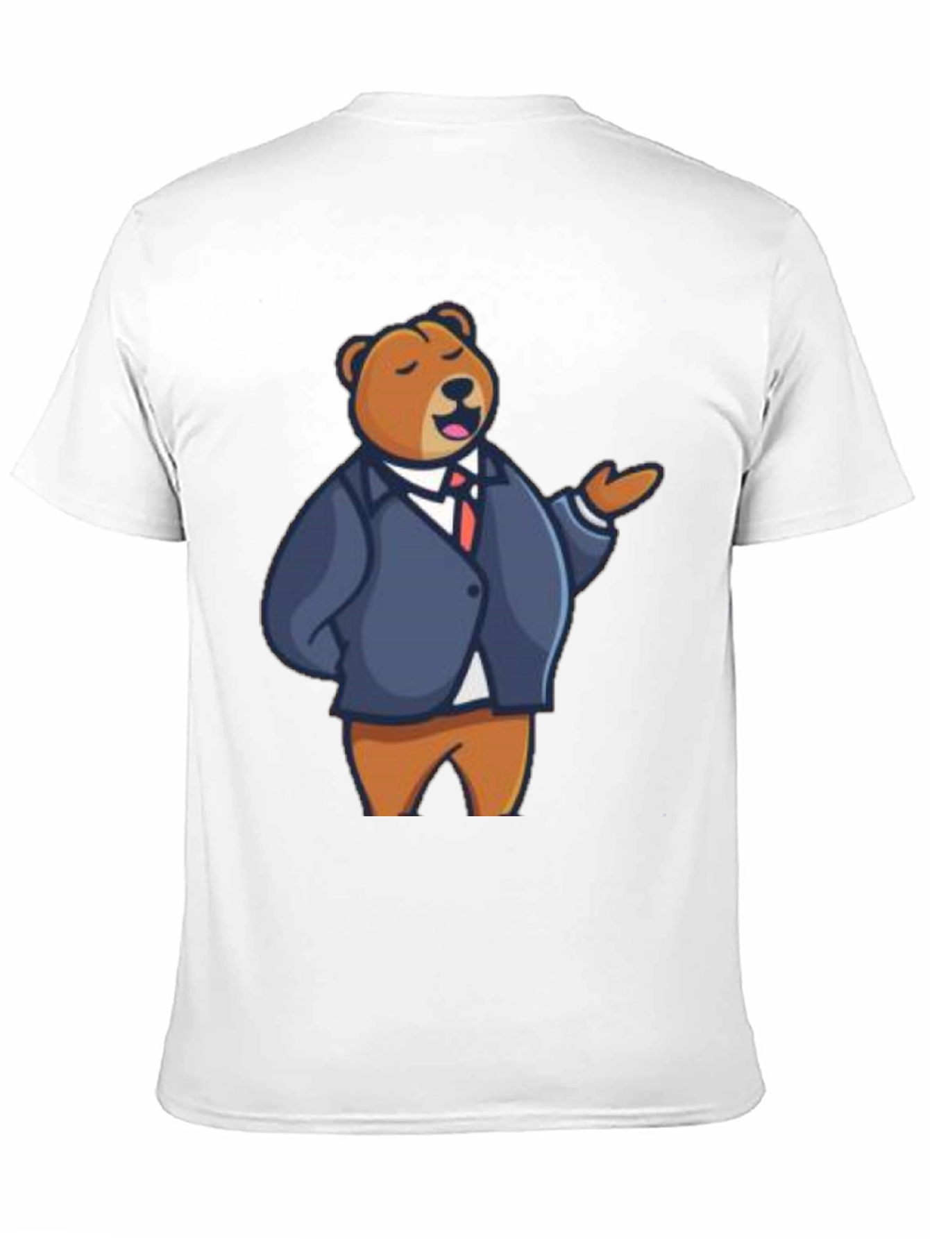 Bear in Suit Graphic Tee - Black T-Shirt