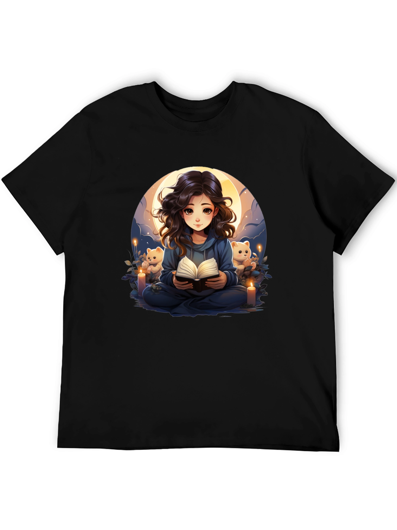 Anime Girl Reading Book T-Shirt