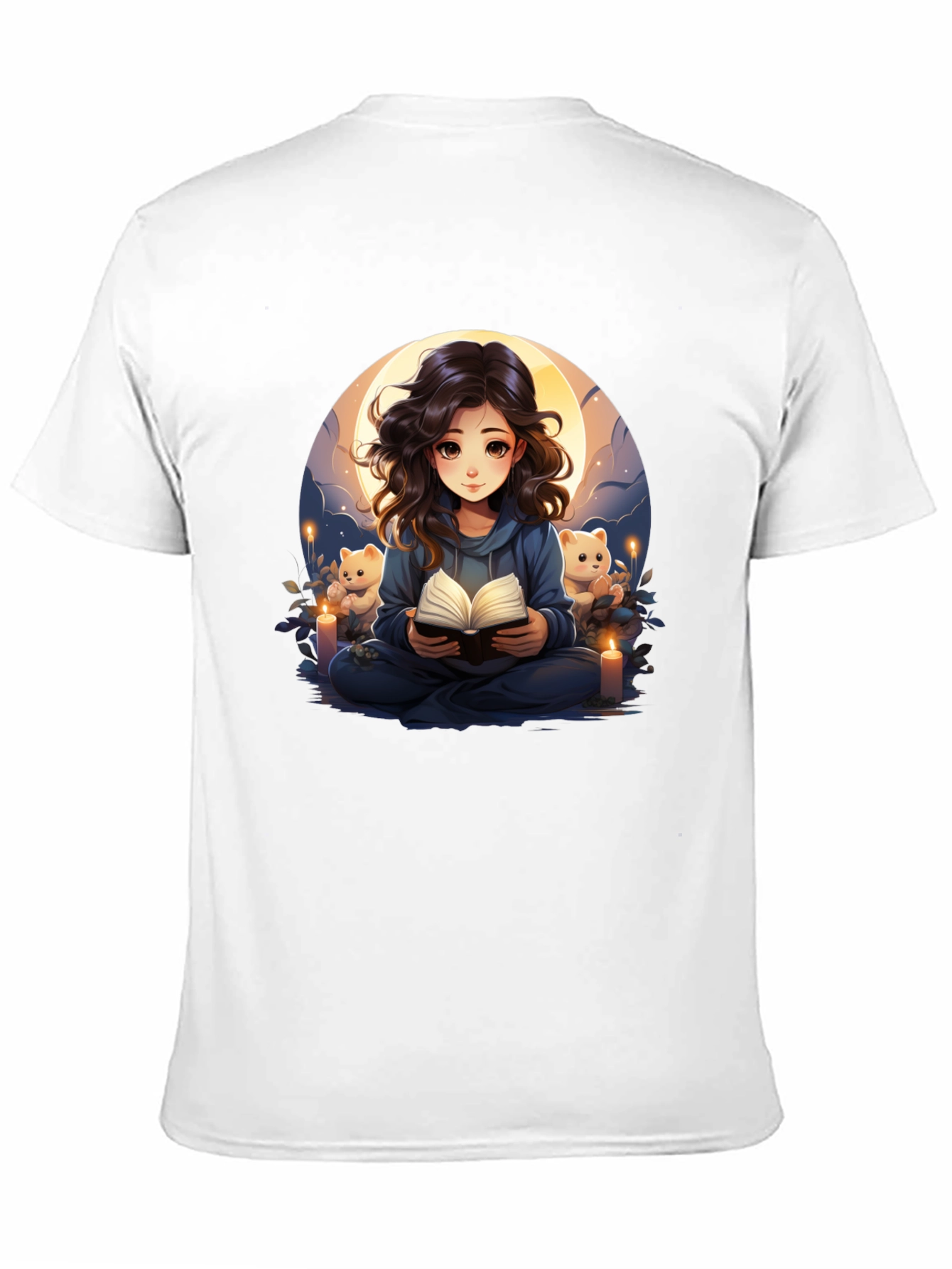 Anime Girl Reading Book T-Shirt