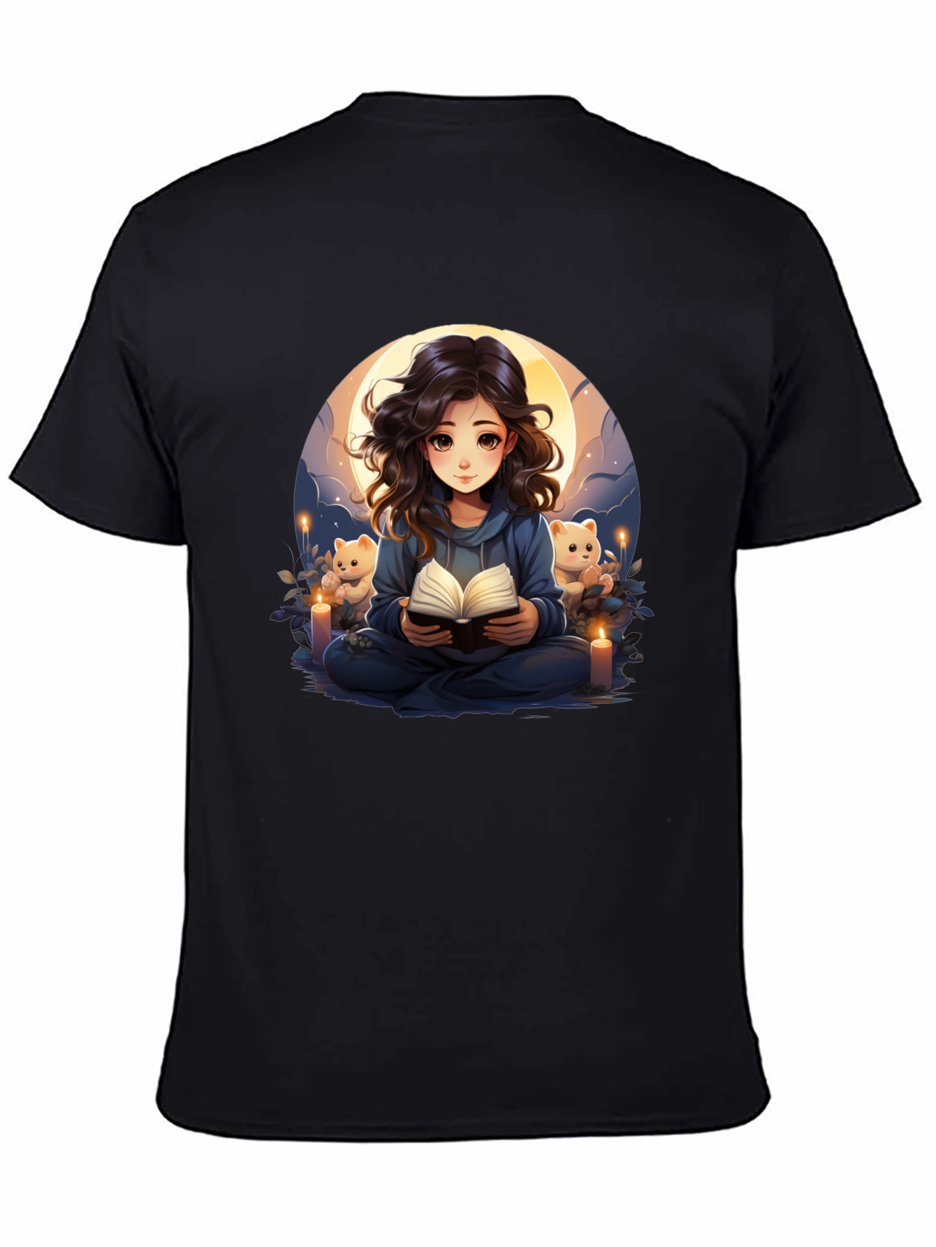 Anime Girl Reading Book T-Shirt