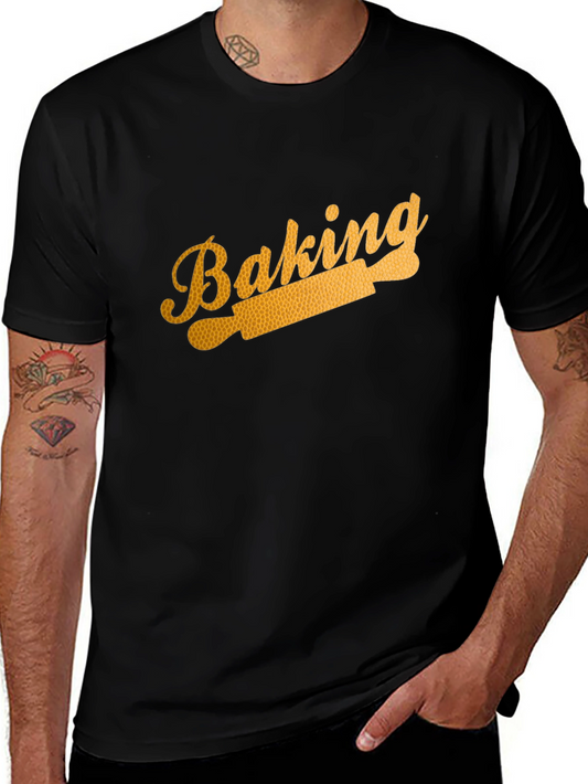 Baking Rolling Pin Graphic Tee - Stylish Bakers Shirt