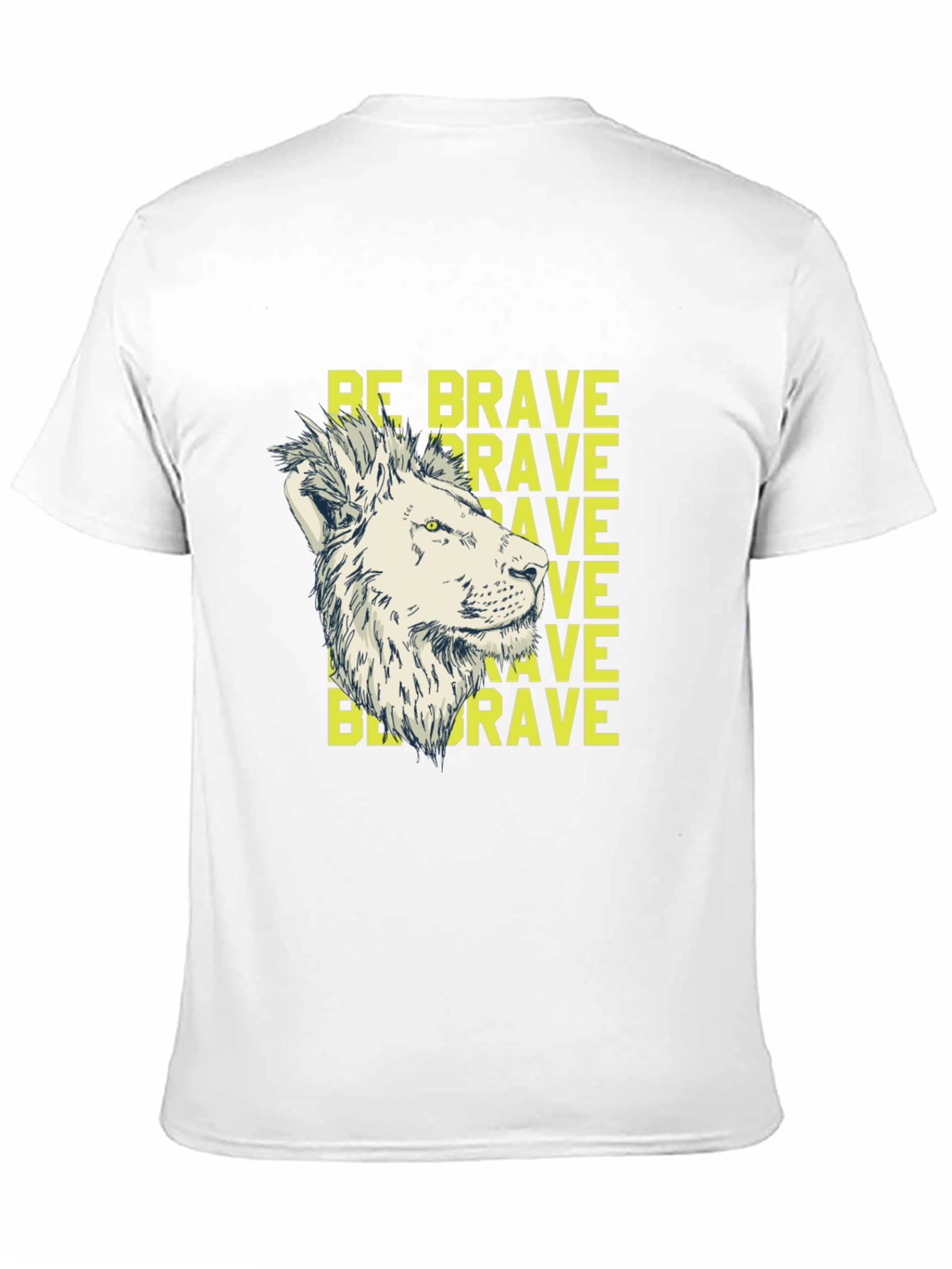 Be Brave Lion Graphic Print Black T-Shirt