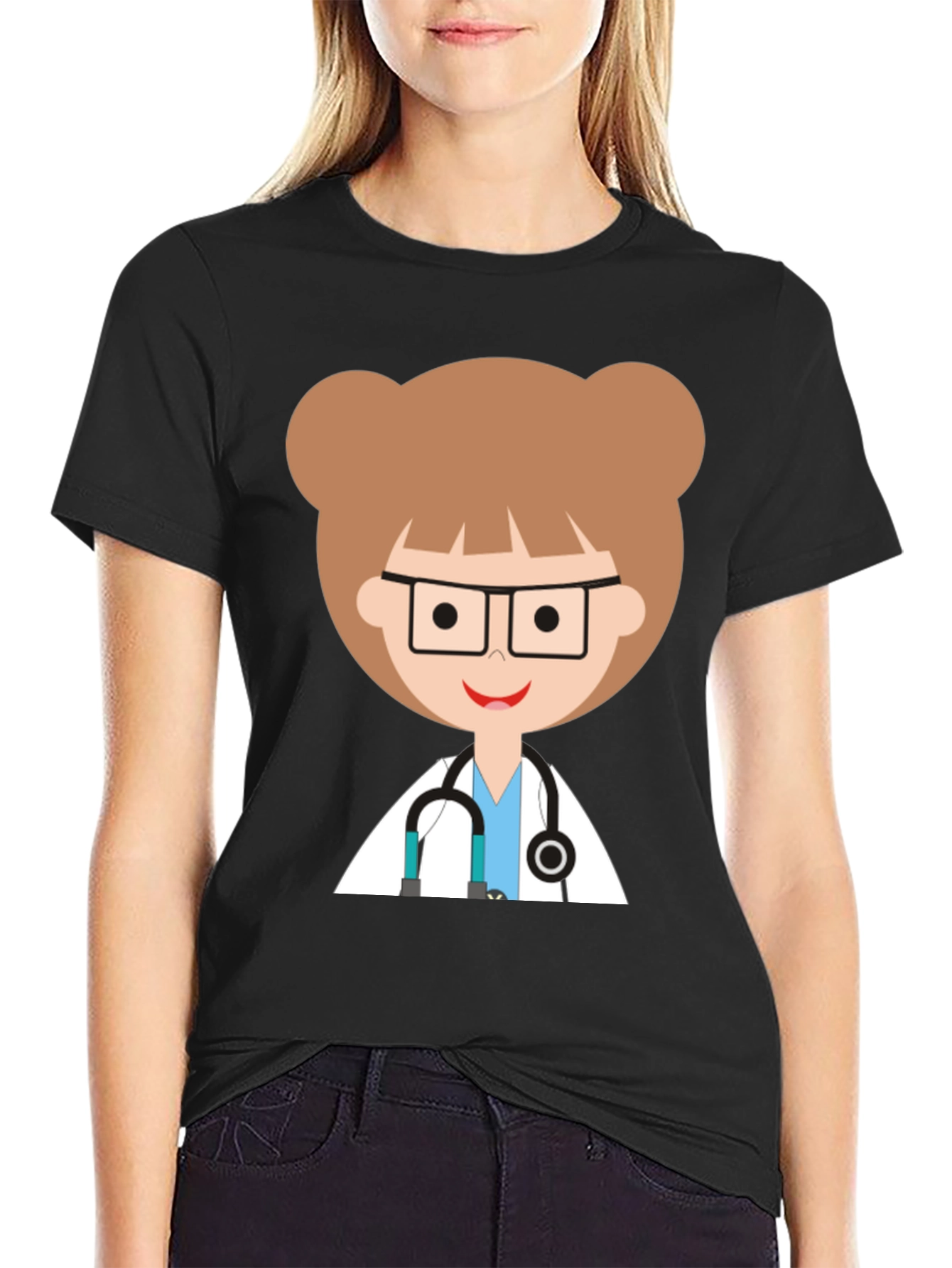 Cute Cartoon Doctor Graphic Tee