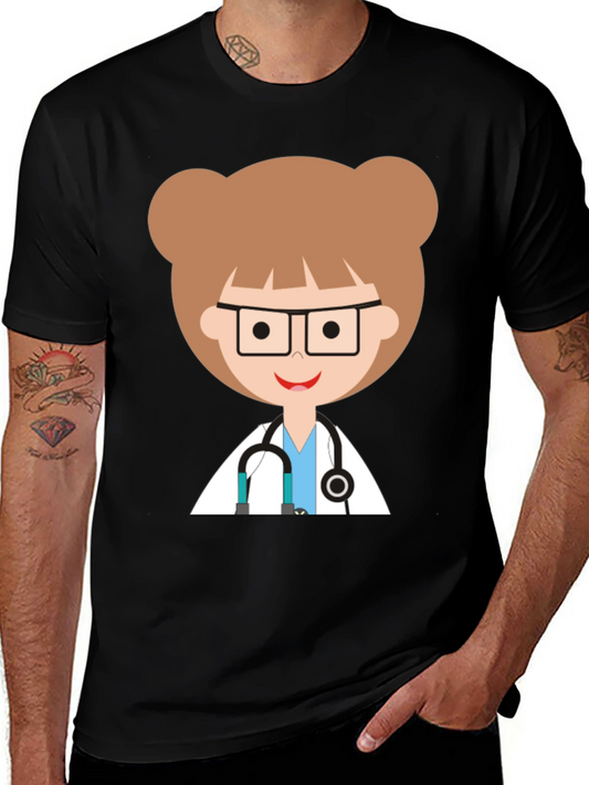 Cute Cartoon Doctor Graphic Tee