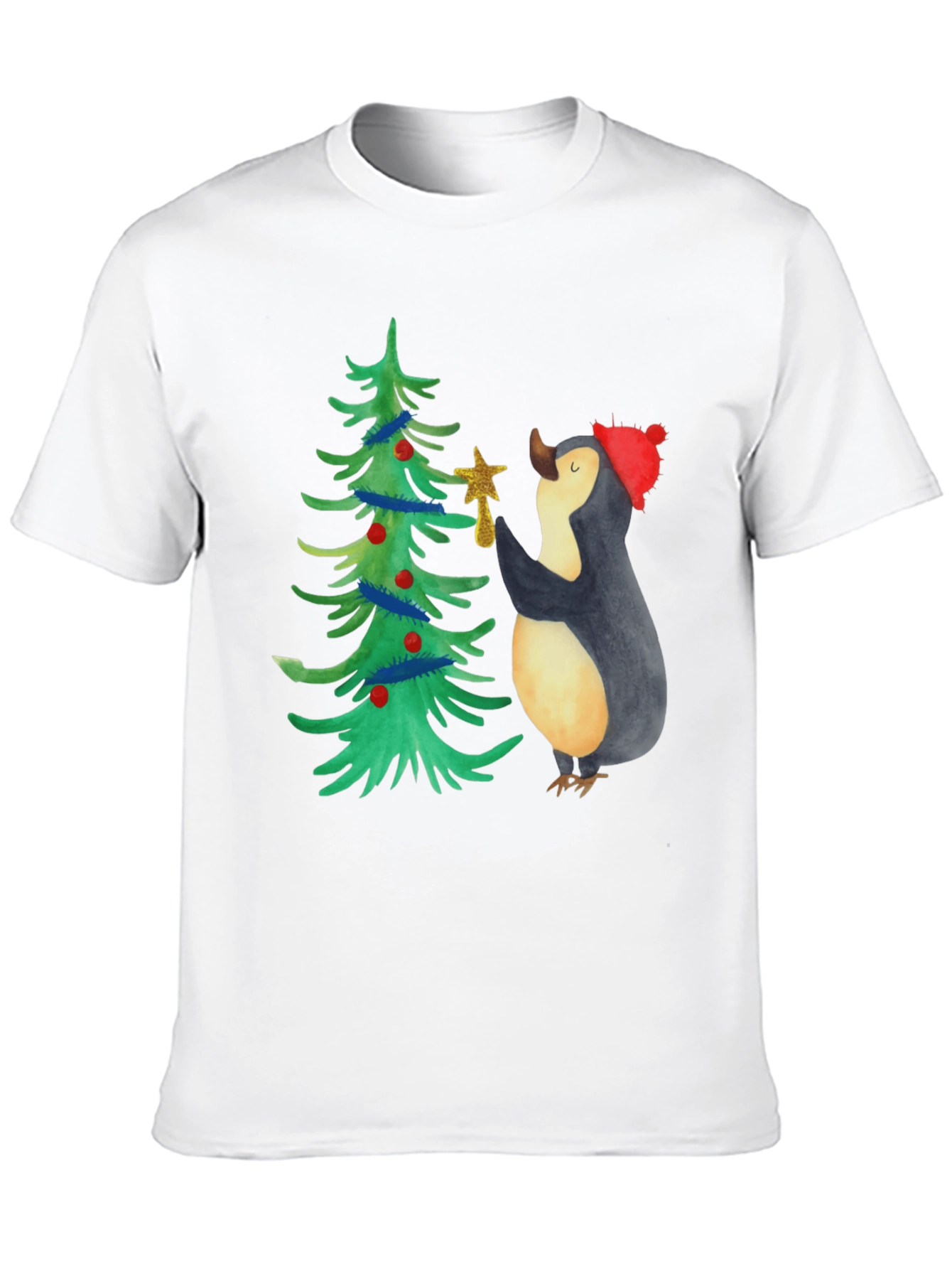 Festive Penguin Christmas Tree T-Shirt