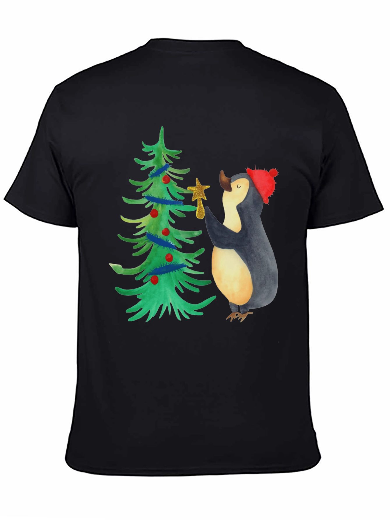 Festive Penguin Christmas Tree T-Shirt