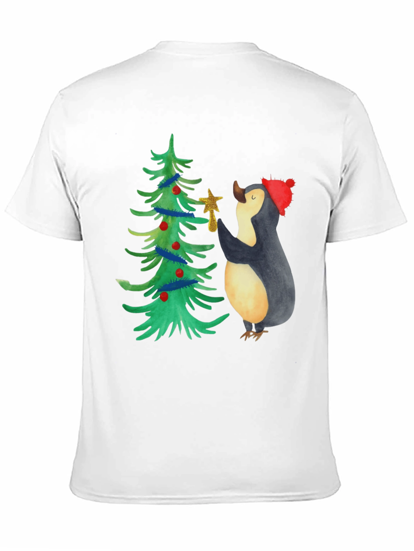 Festive Penguin Christmas Tree T-Shirt