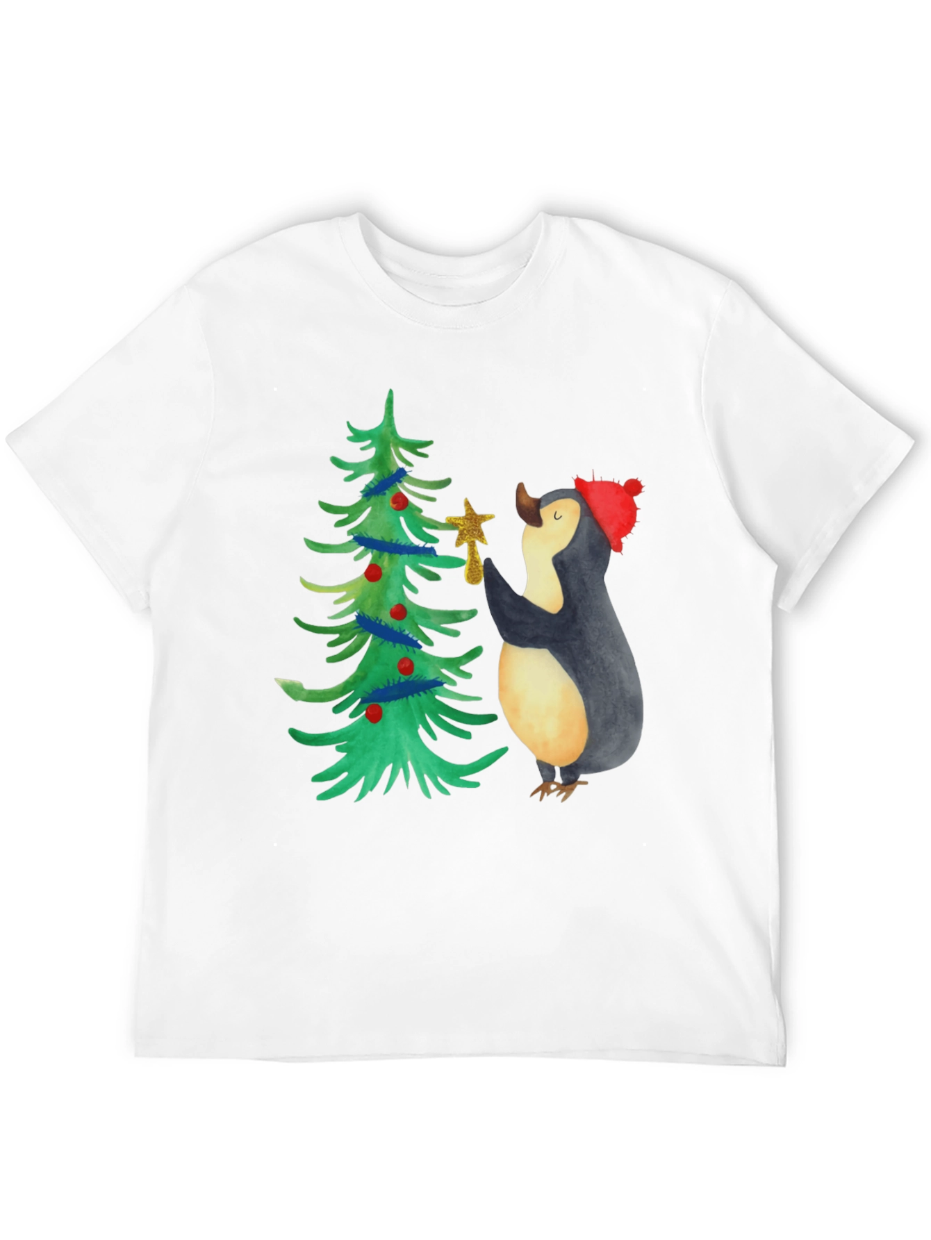 Festive Penguin Christmas Tree T-Shirt
