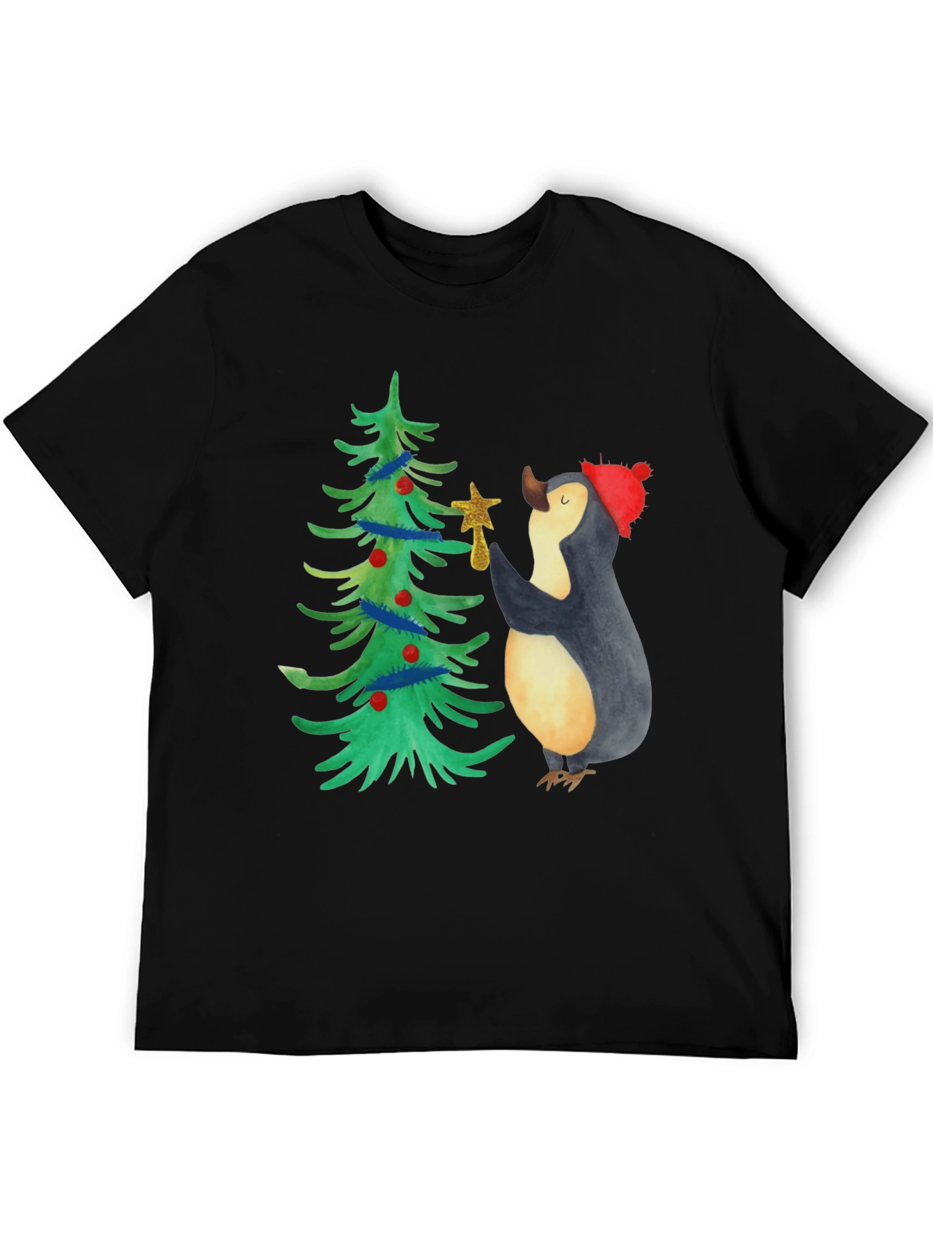 Festive Penguin Christmas Tree T-Shirt