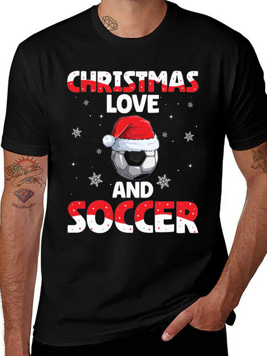 Christmas Love and Soccer T-Shirt