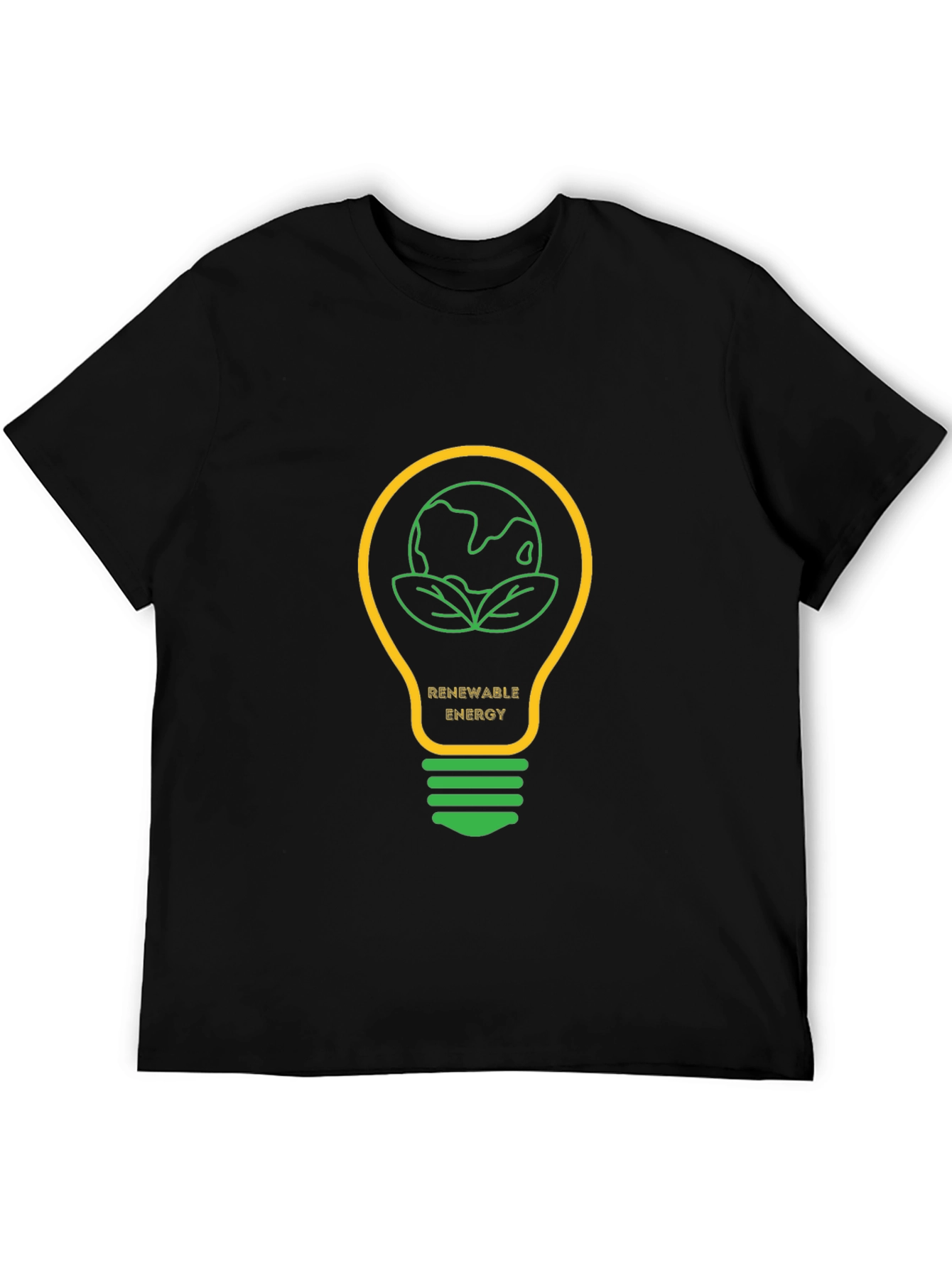 Renewable Energy Graphic Tee - Black Cotton T-Shirt
