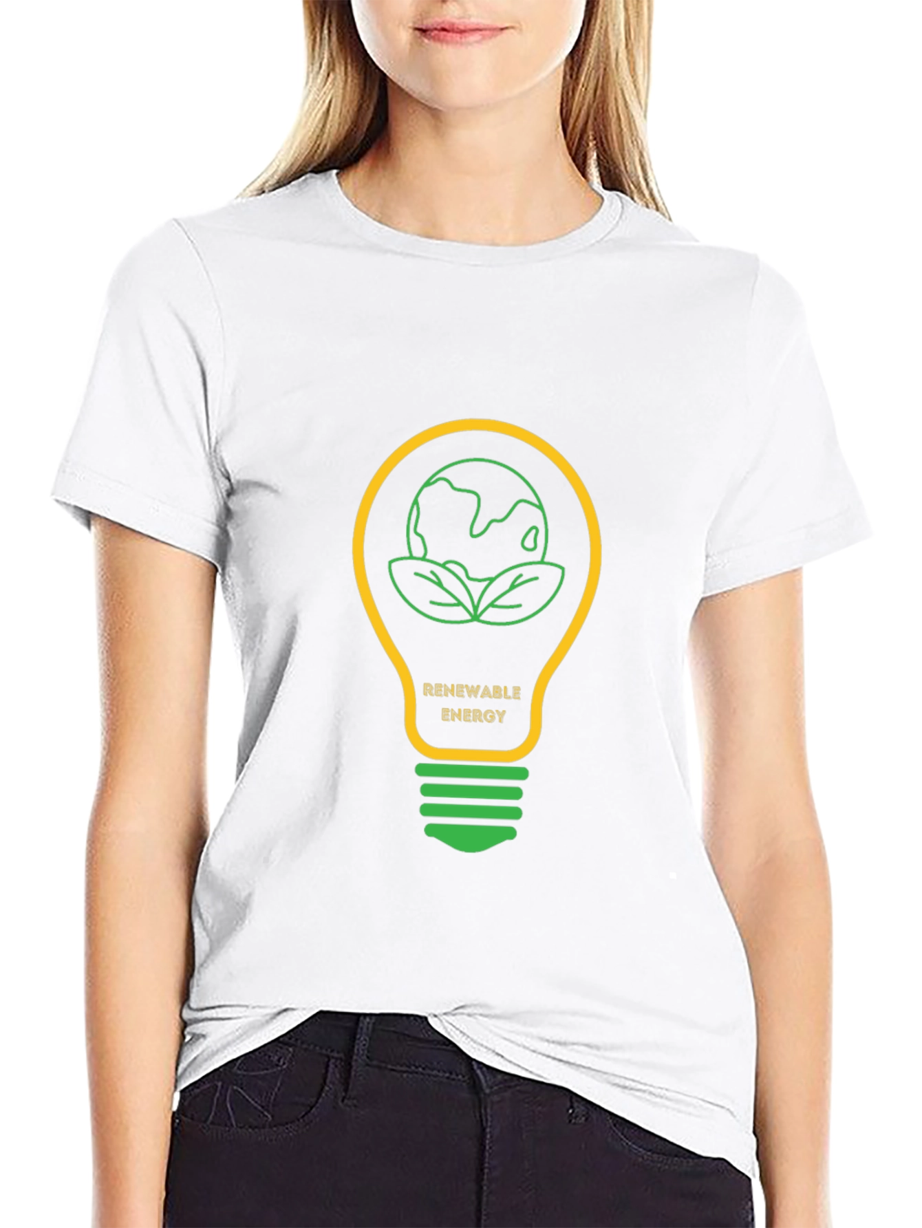 Renewable Energy Graphic Tee - Black Cotton T-Shirt