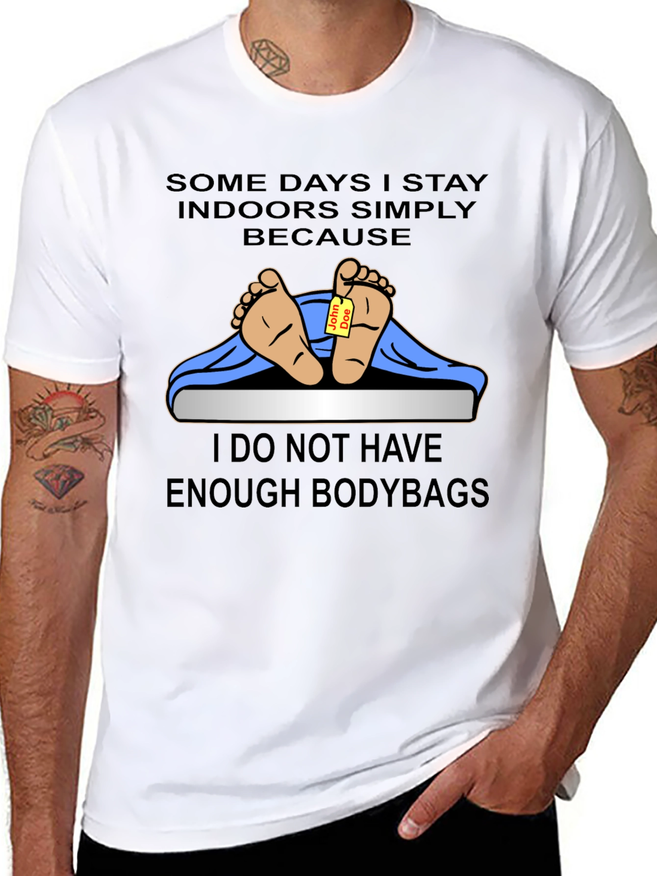 Humorous Not Enough Bodybags Graphic T-Shirt