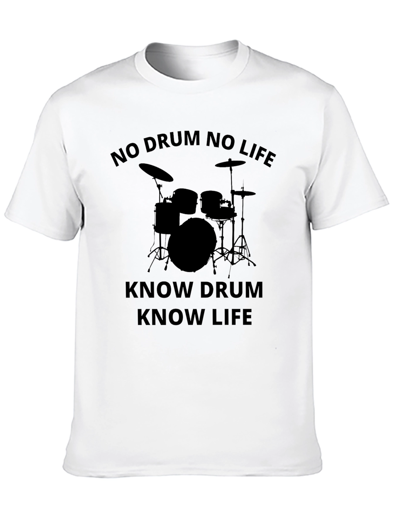 No Drum No Life Graphic Tee - Black