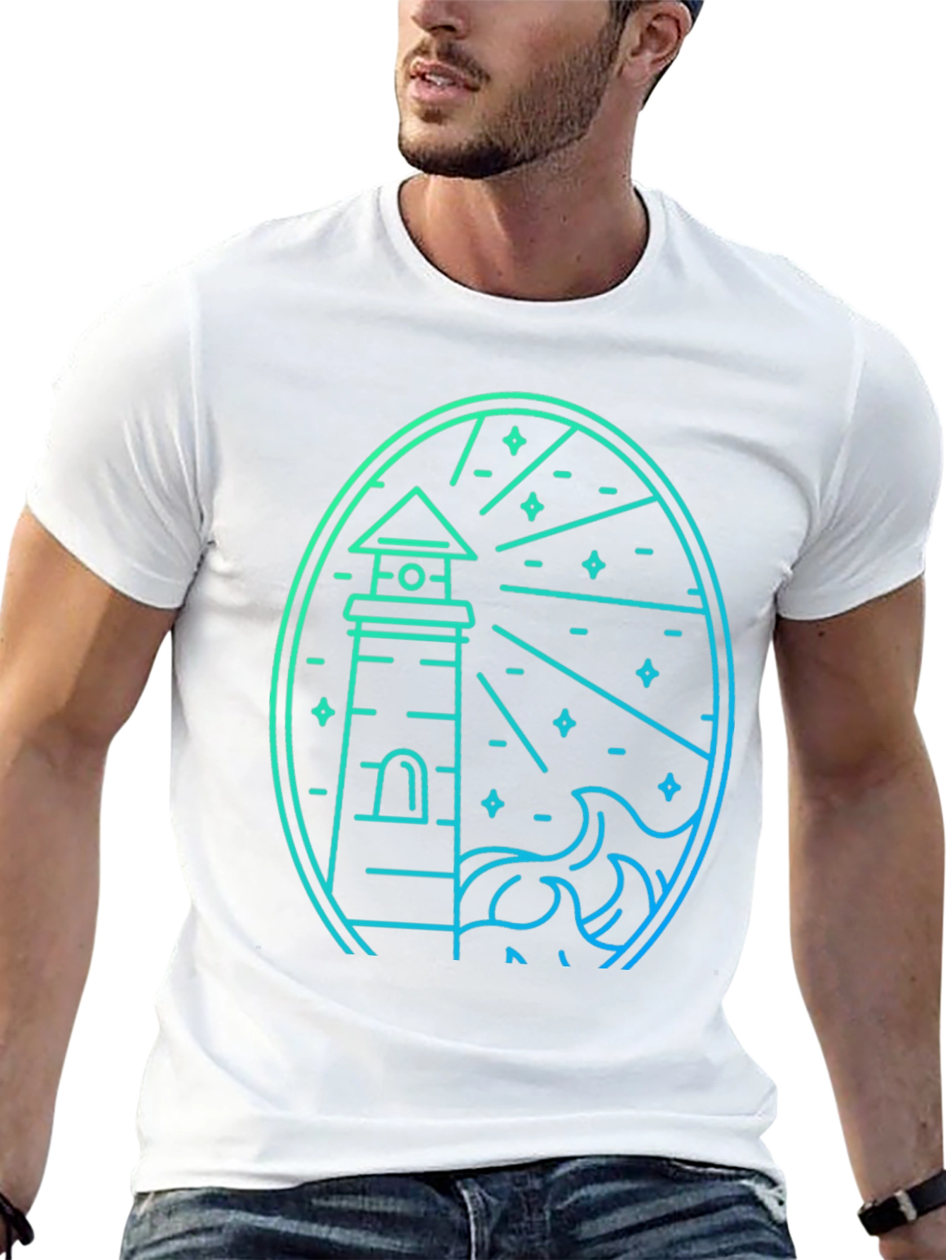 Lighthouse Graphic Tee - Coastal Style