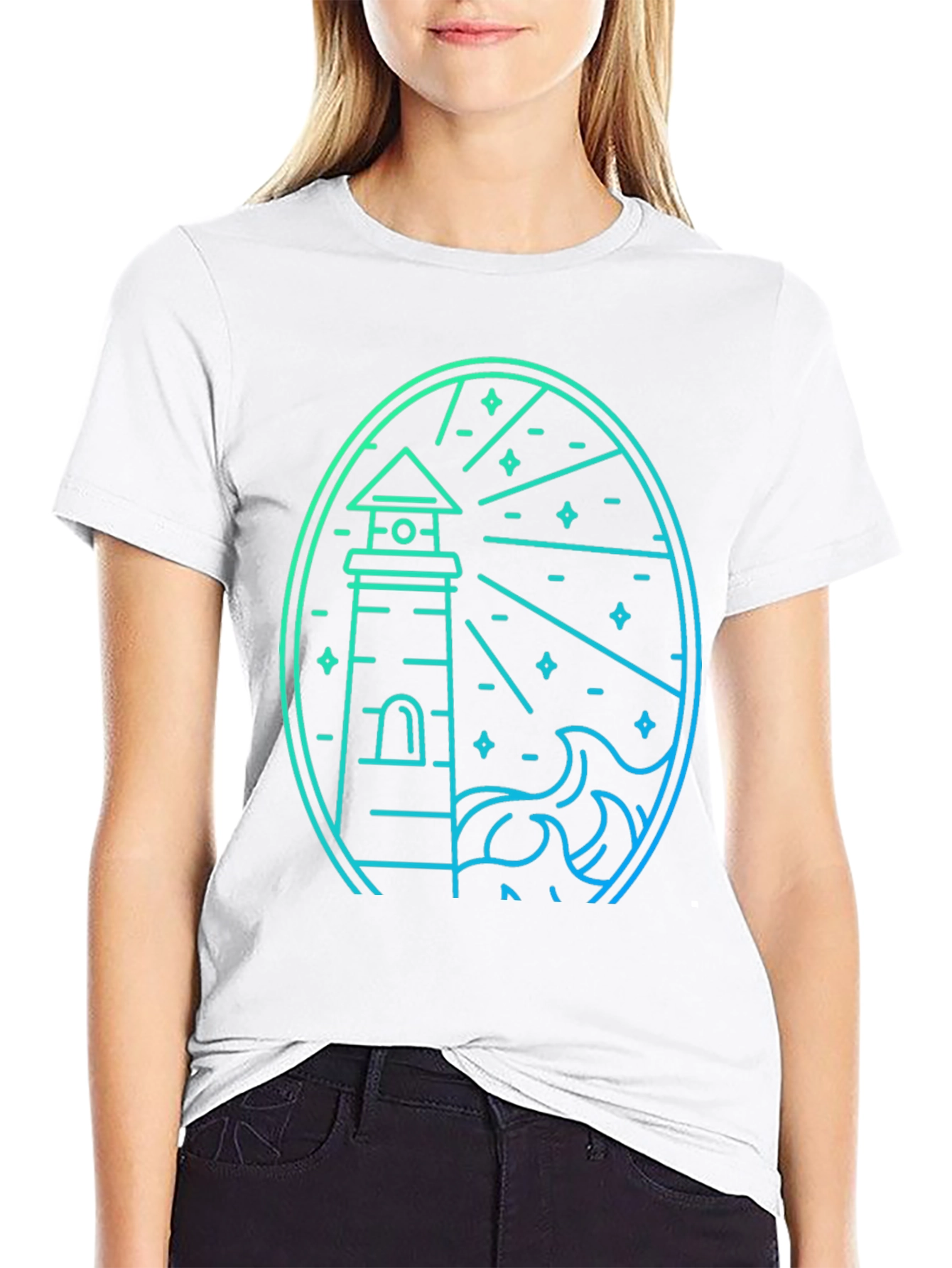 Lighthouse Graphic Tee - Coastal Style