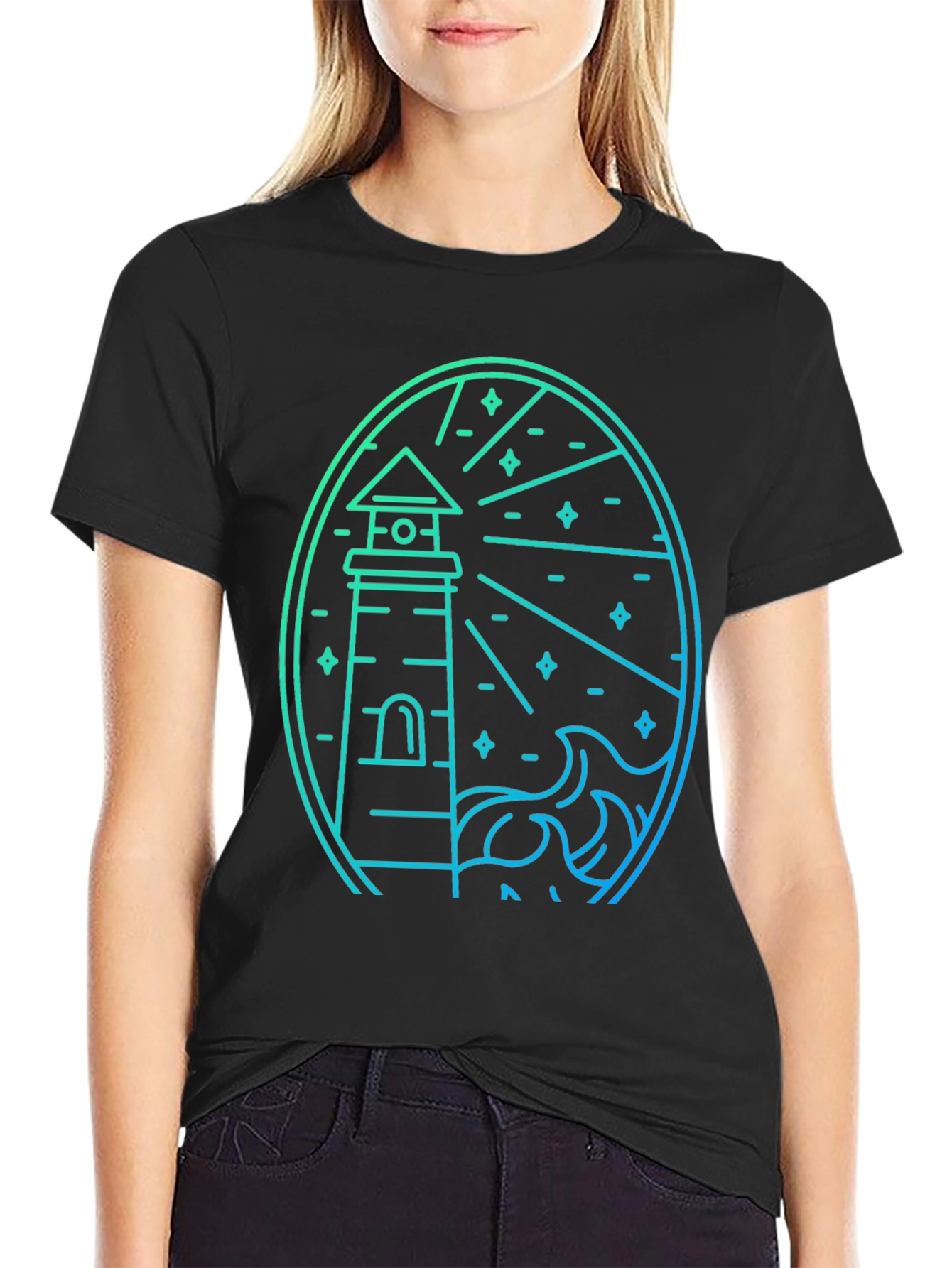 Lighthouse Graphic Tee - Coastal Style