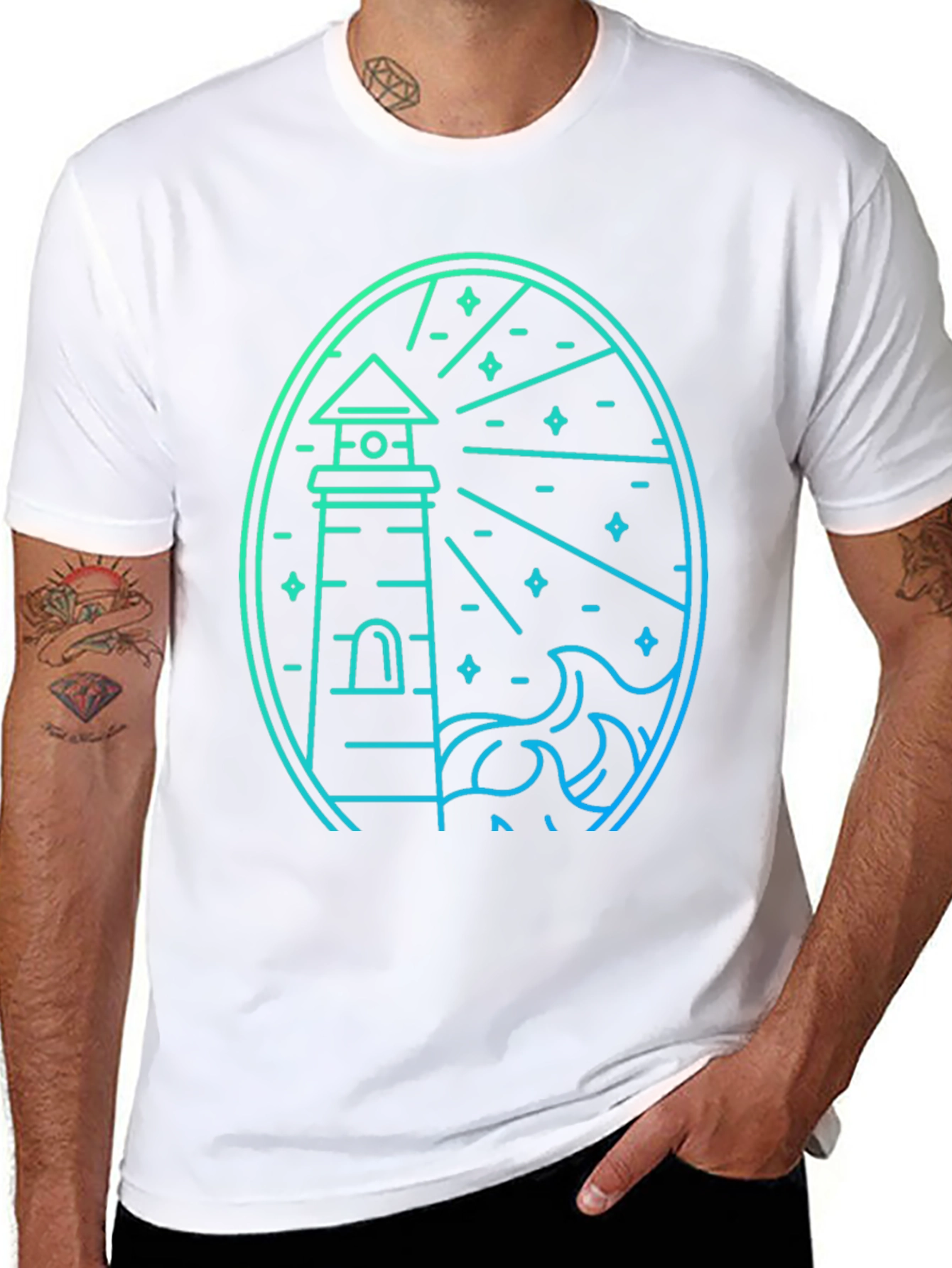Lighthouse Graphic Tee - Coastal Style