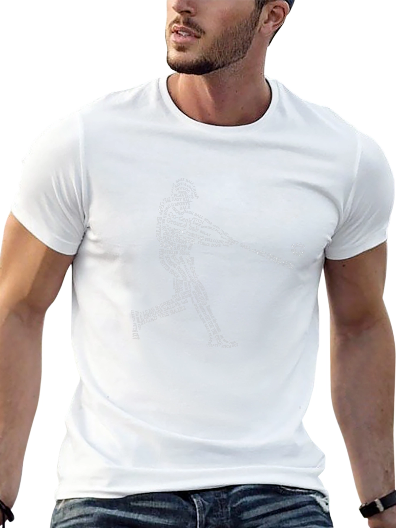 Baseball Word Art Graphic T-Shirt